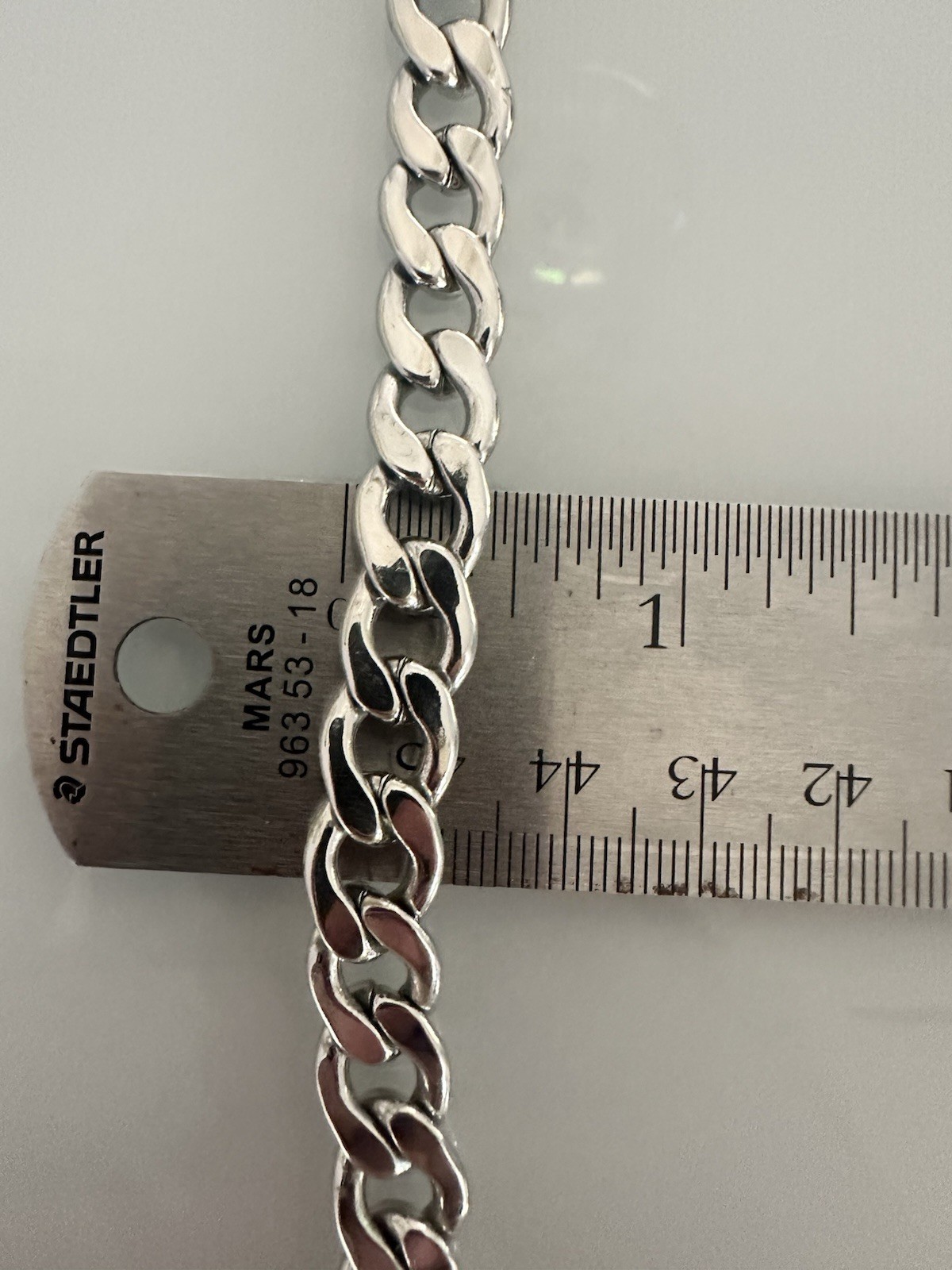 Silver 925 Prada Milano Choker Stainless Steel Cuban Link 16.5” Chain Necklace