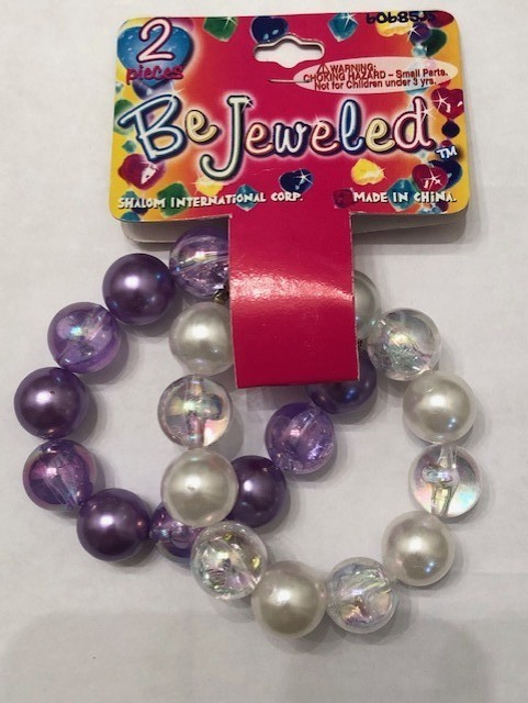 2 Be Jeweled branded beaded bracelets