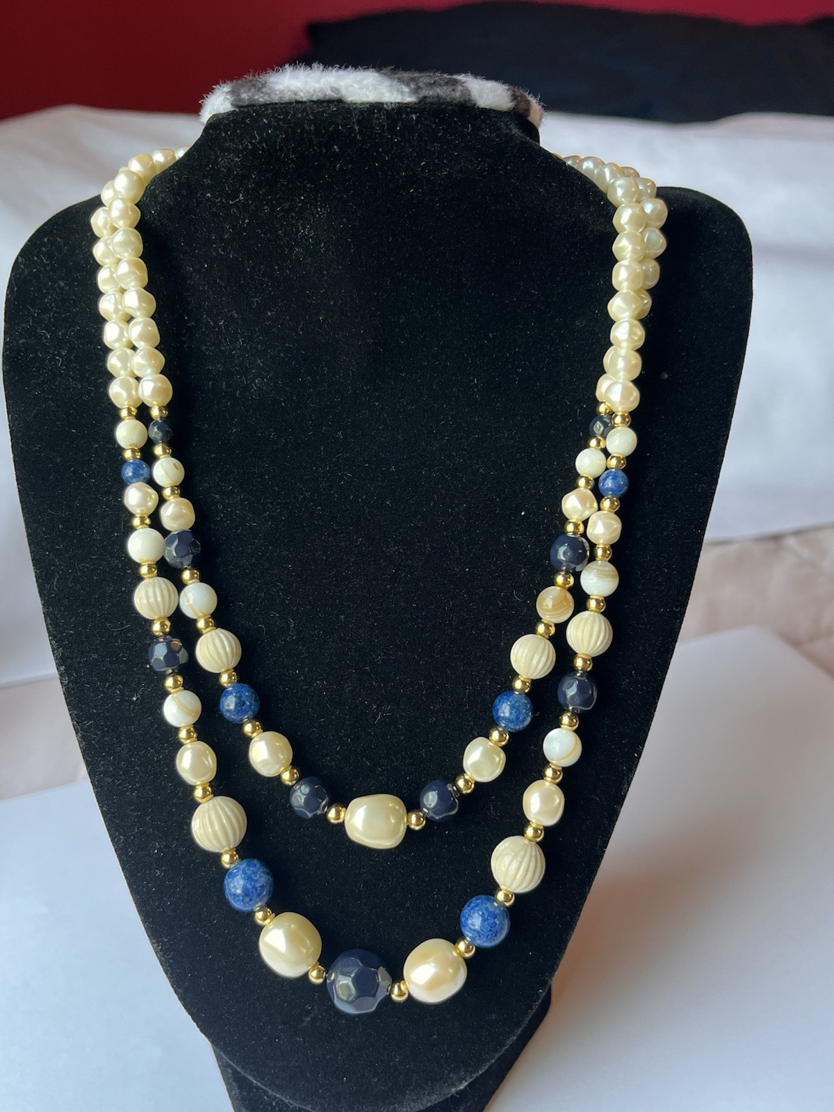 Liz Claiborne vintage double-strand necklace