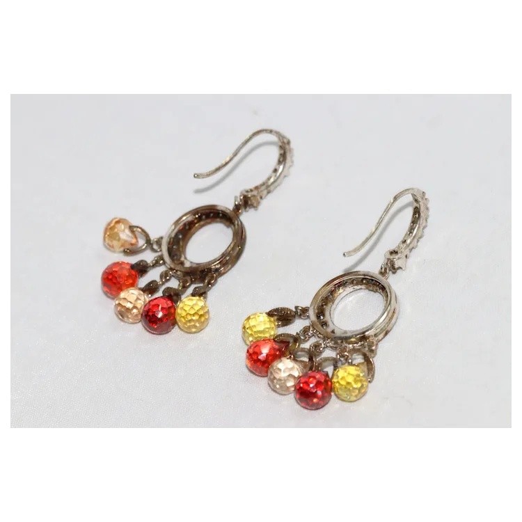 Sterling Silver Cubic White Zirconia Earrings
