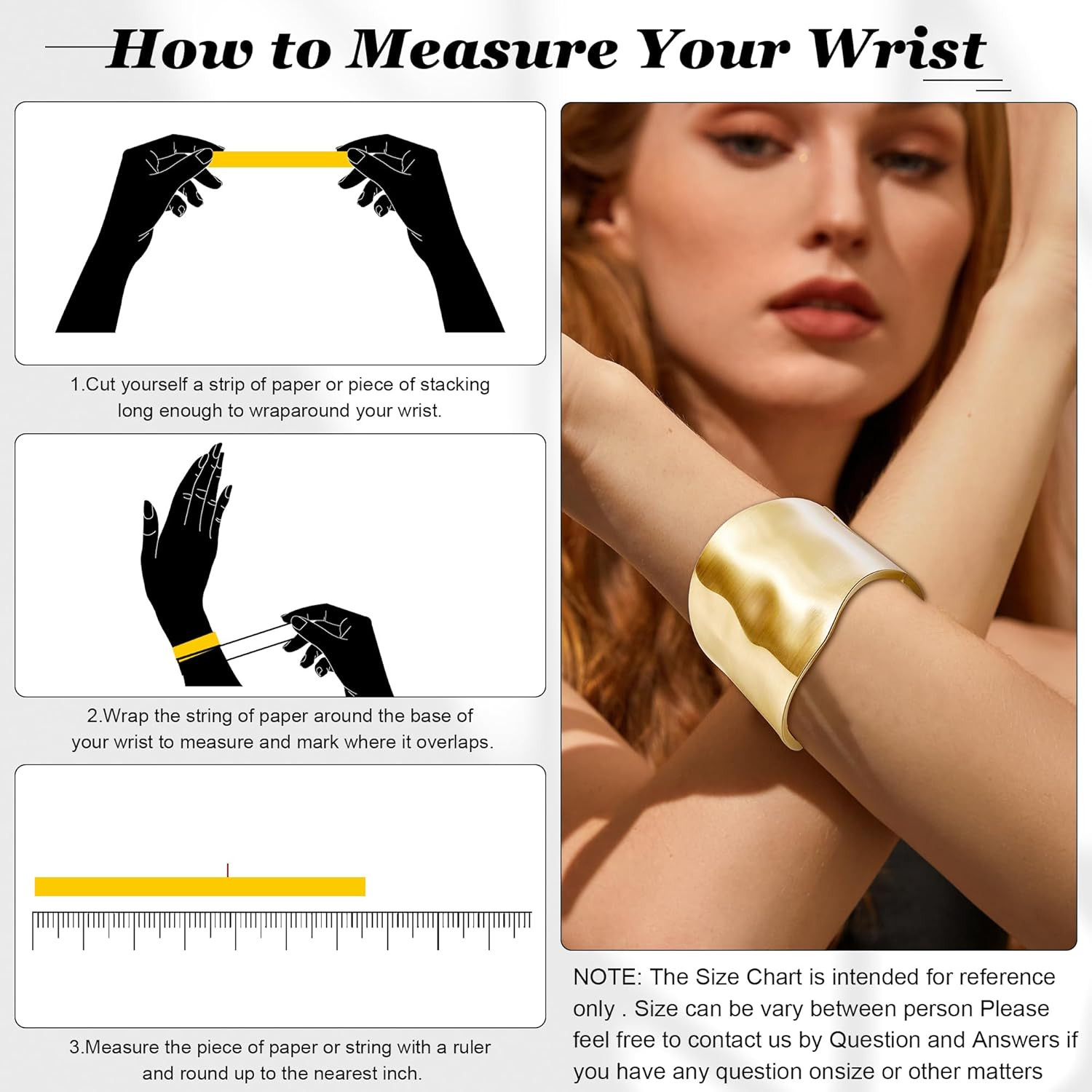 18K Gold Plated Wide Chunky Gold Cuff Bracelets for Women Chunky Bangle