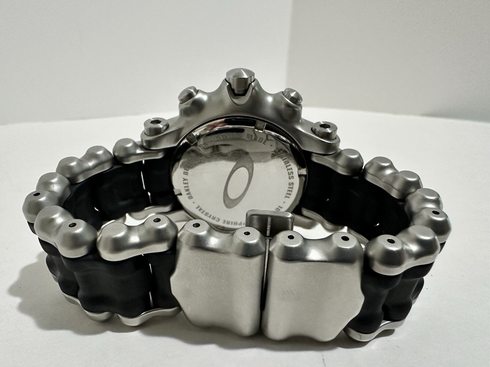 Oakley Holeshot Watch Chronograph 6-Hand, Red Dial, Rare Stainless Steel Band