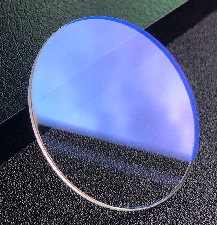 1.2-2.5mm Thick Sapphire Crystal Watch Glass 21-40mm Anti-Reflective Blue Coated