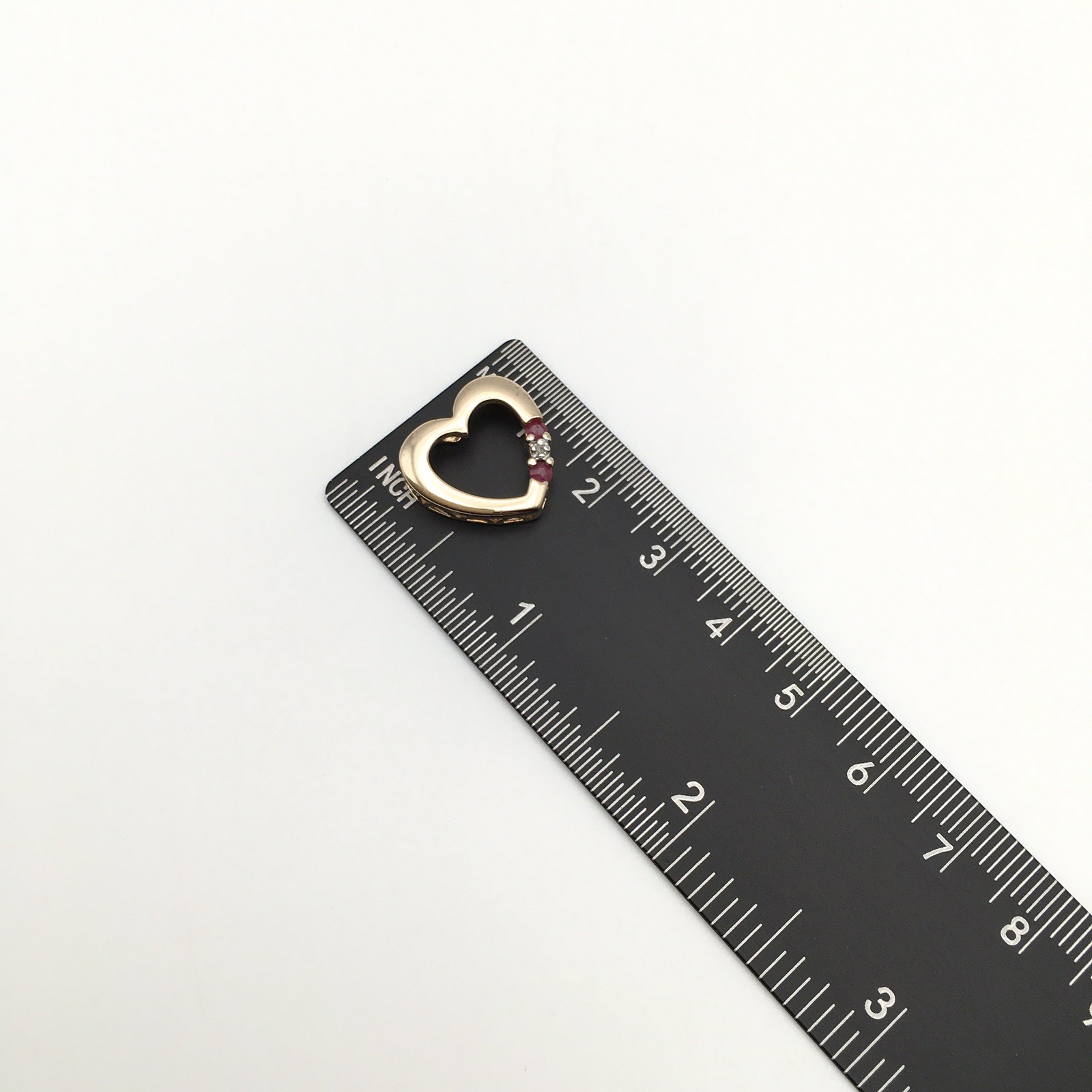 Vtg Sterling Silver Gold Dip ROSS SIMONS Heart Pendant Marked 925 1.7g #69