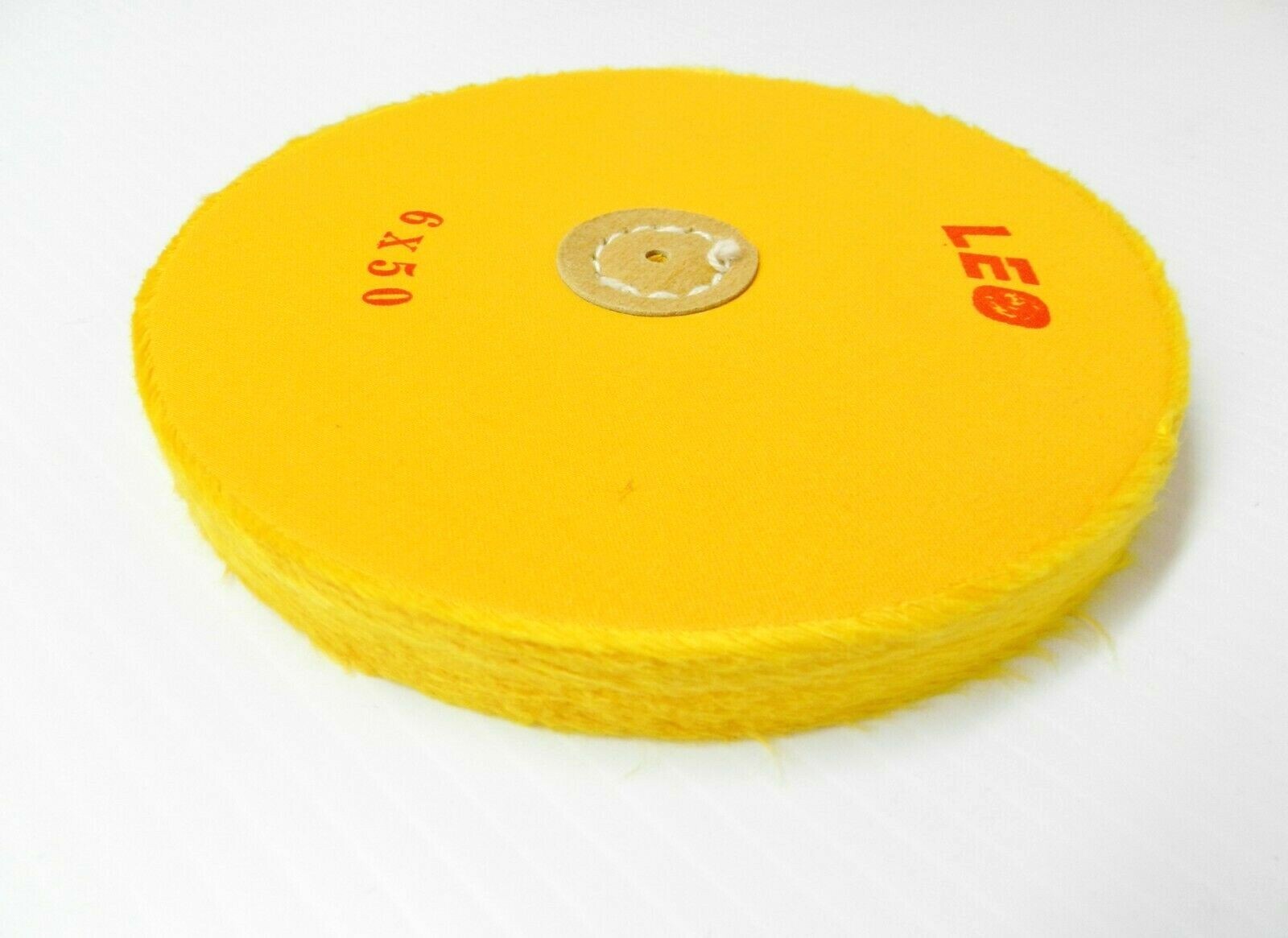 6″ Buff Wheel Yellow Treated Jewelry Polishing Buff 50ply Leather Center
