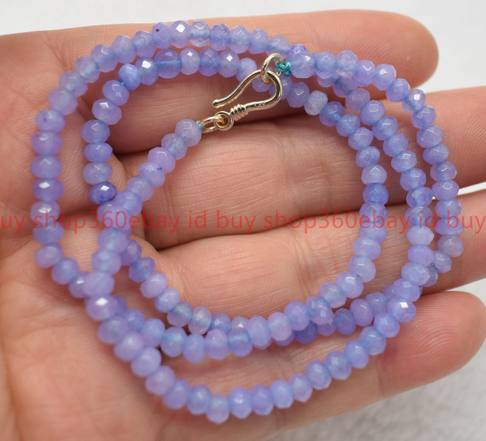 Natural Faceted 2x4mm Multicolor Jade Rondelle Gemstone Beaded Necklace 16-28in