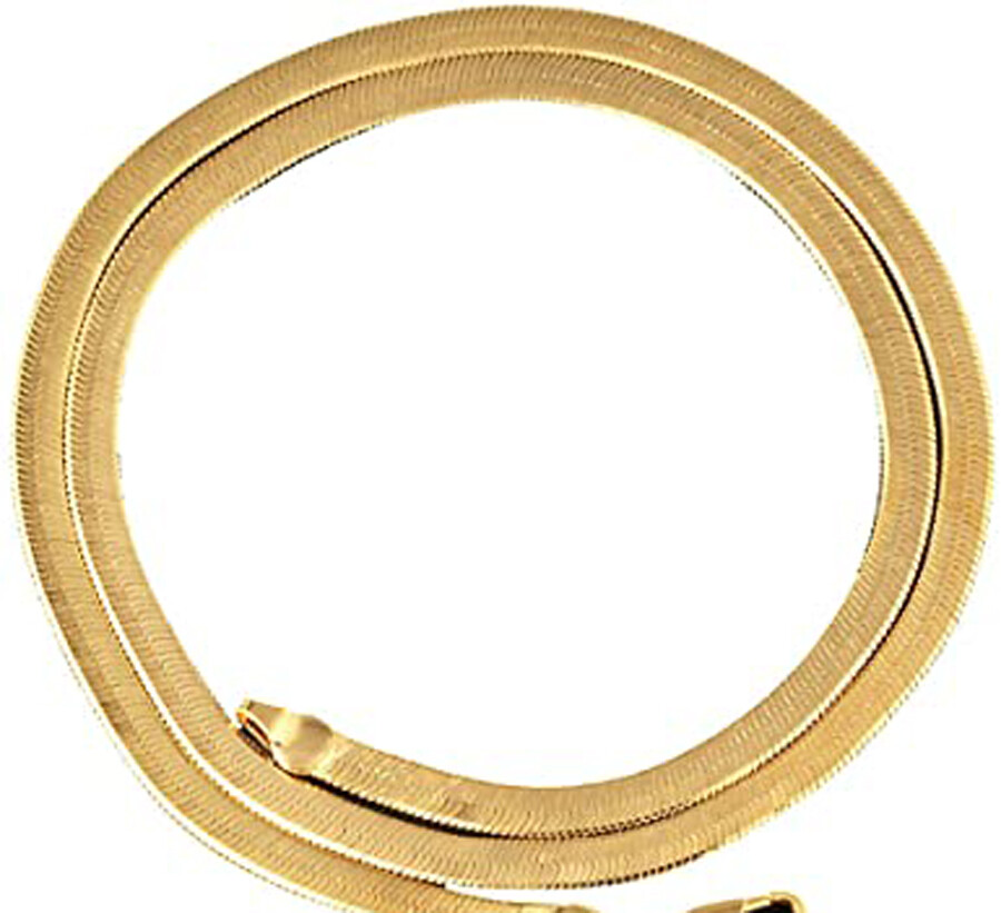 18K Gold Filled Herringbone Chain Necklace 16/18/20/22″/24″ 2/3/4mm/5mm Wide A14