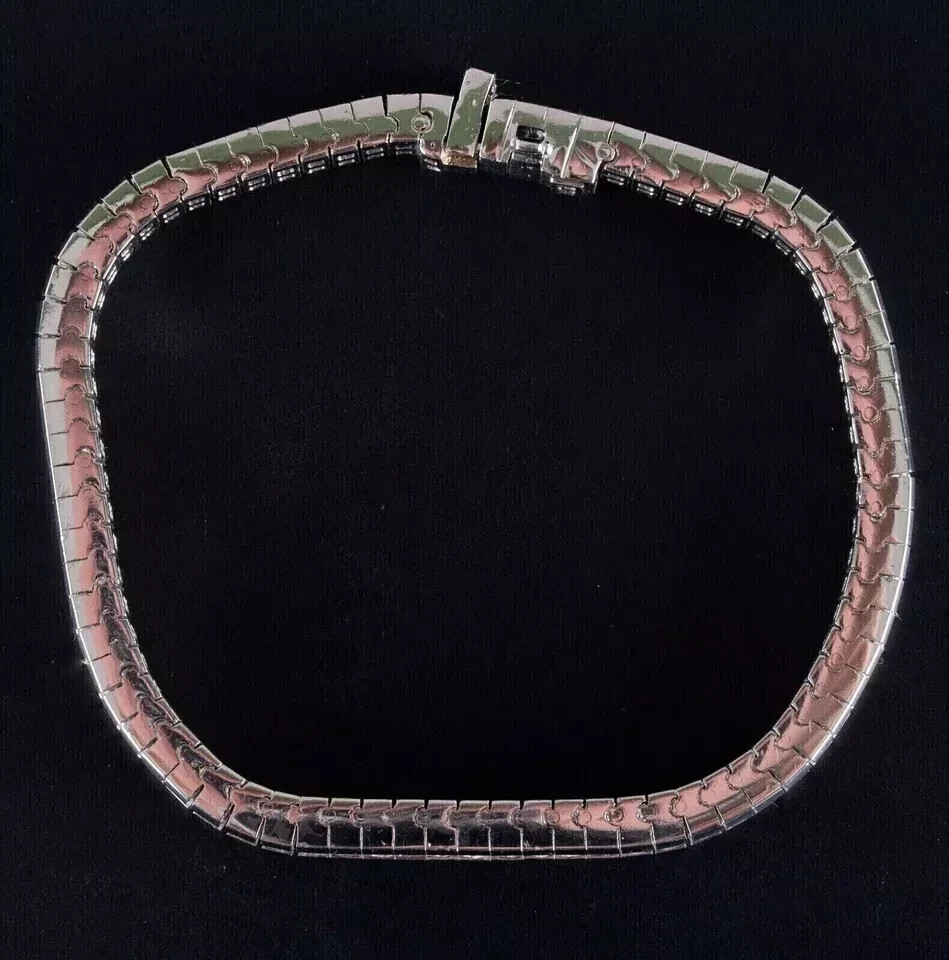 Men’s Charming Bracelet 10Ct Princess Lab-Created Diamond 14K White Gold Plated
