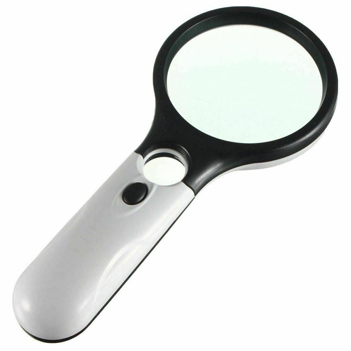 3 LED Light 45X Handheld Magnifier Reading Magnifying Glass Lens Jewelry Loupe