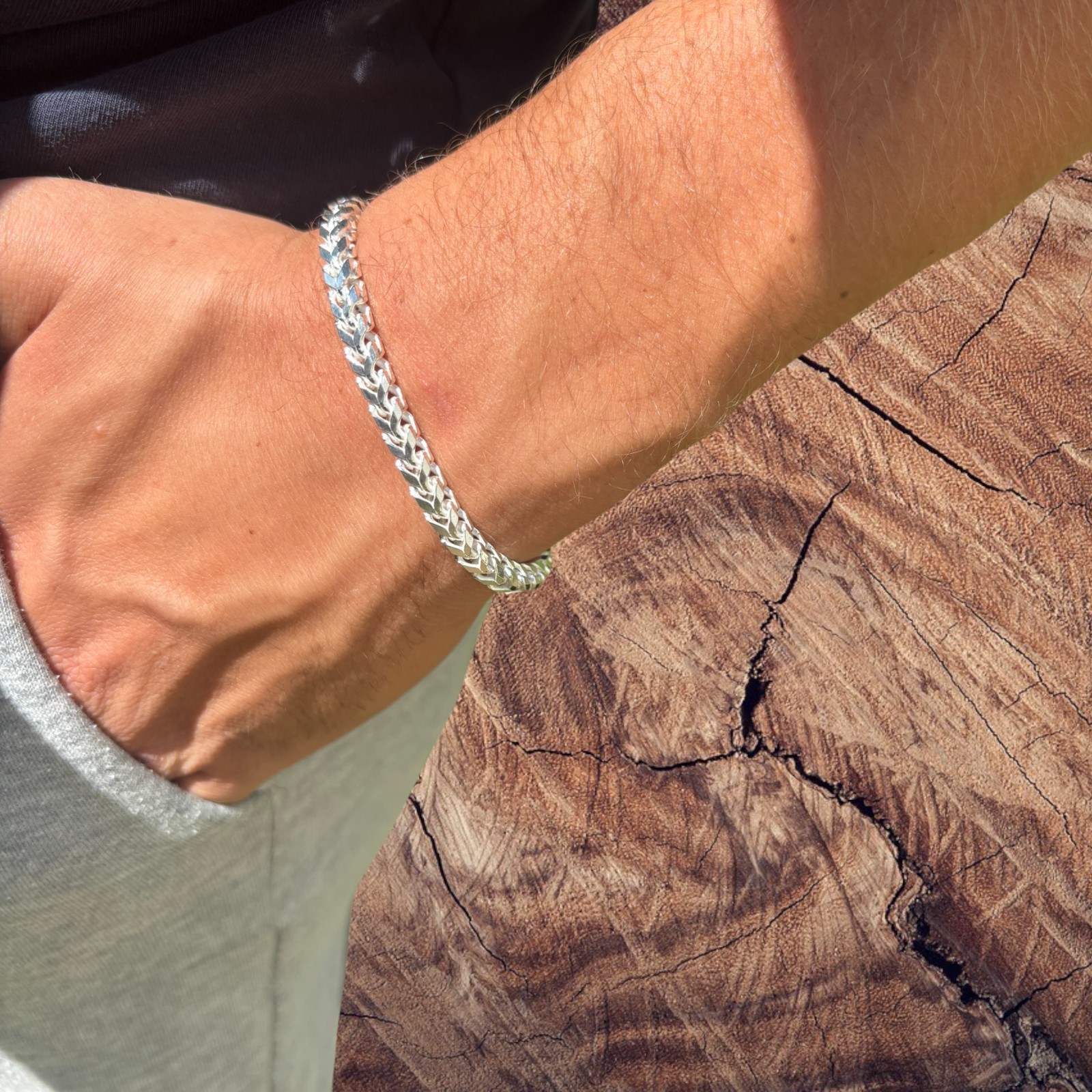 5mm Franco Link Bracelet – Real Solid 925 Sterling Silver Or 14k Gold Vermeil
