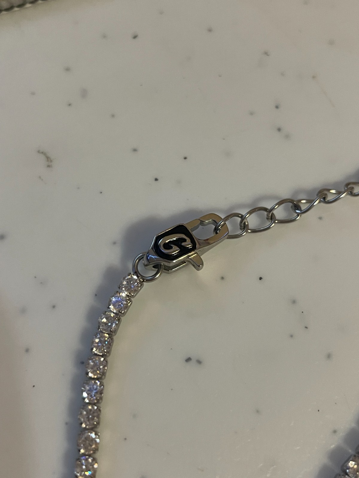 14k micro tennis CZ in white gold bracelet GLD adjustable 1.5mm x 6/7/8/9″