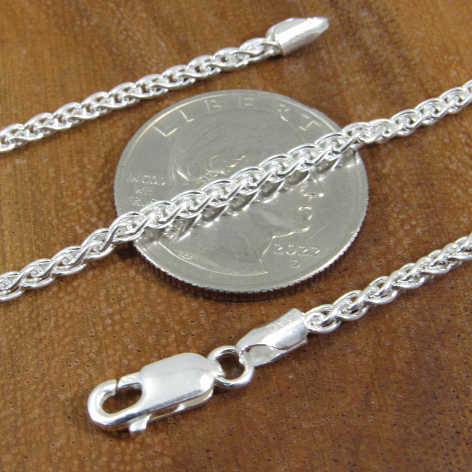 Solid 925 Sterling Silver Braided Wheat Chain Italian Spiga Necklace / Bracelet