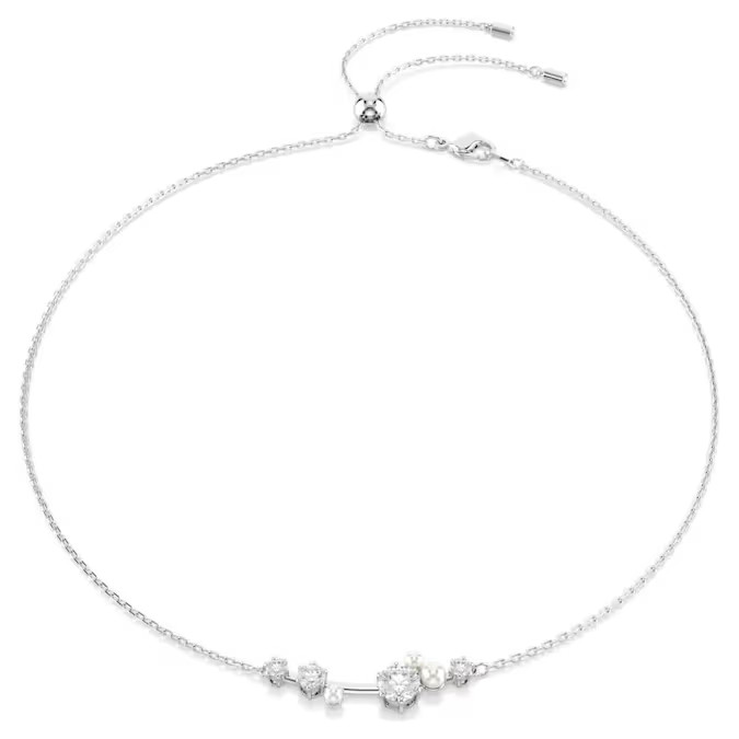 Swarovski Constella Necklaces Mixed cut, white, rhodium plated