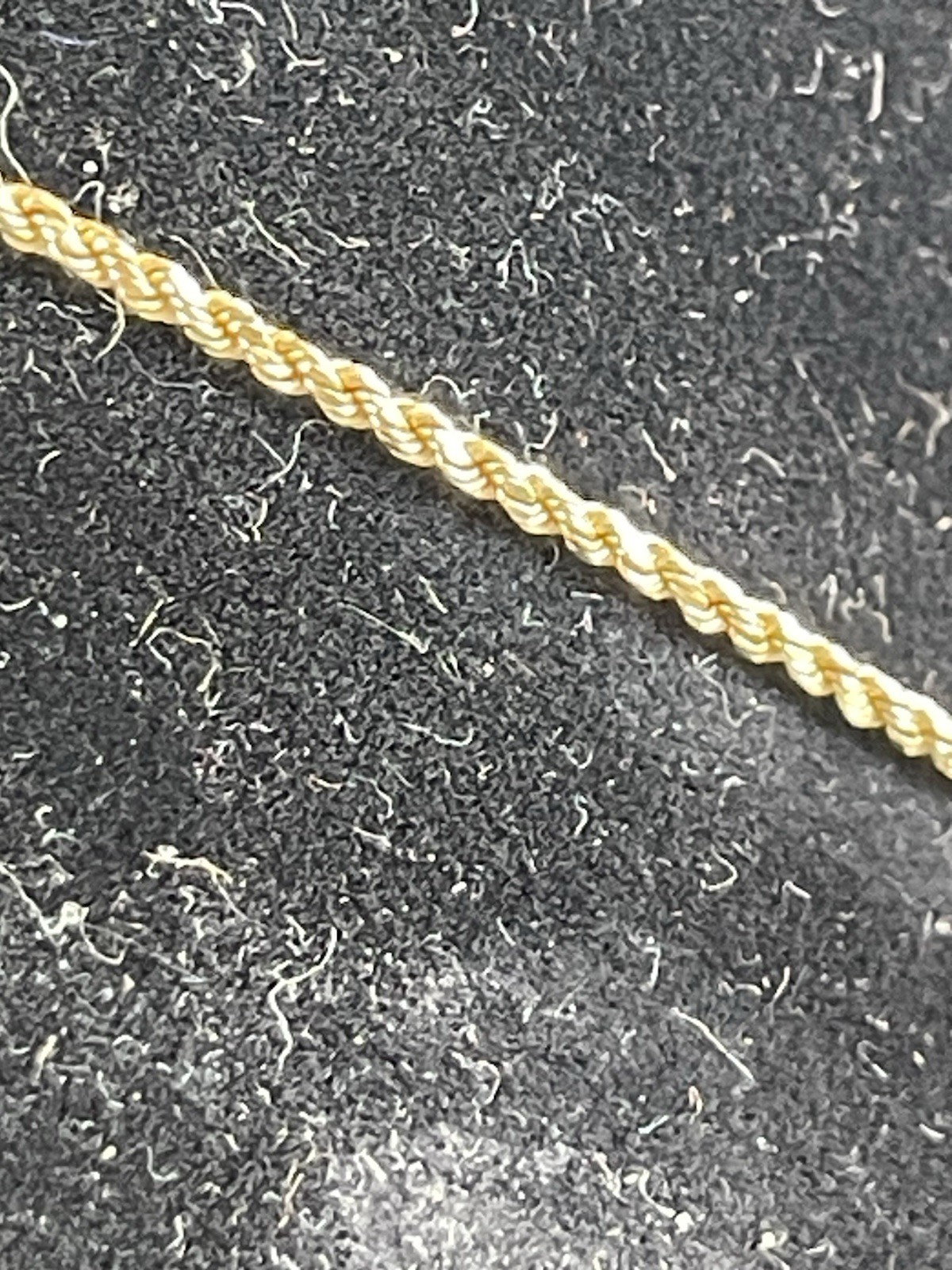 Real 14K SOLID Yellow Gold Rope Chain 16″ necklace 14kt , 2 Grams