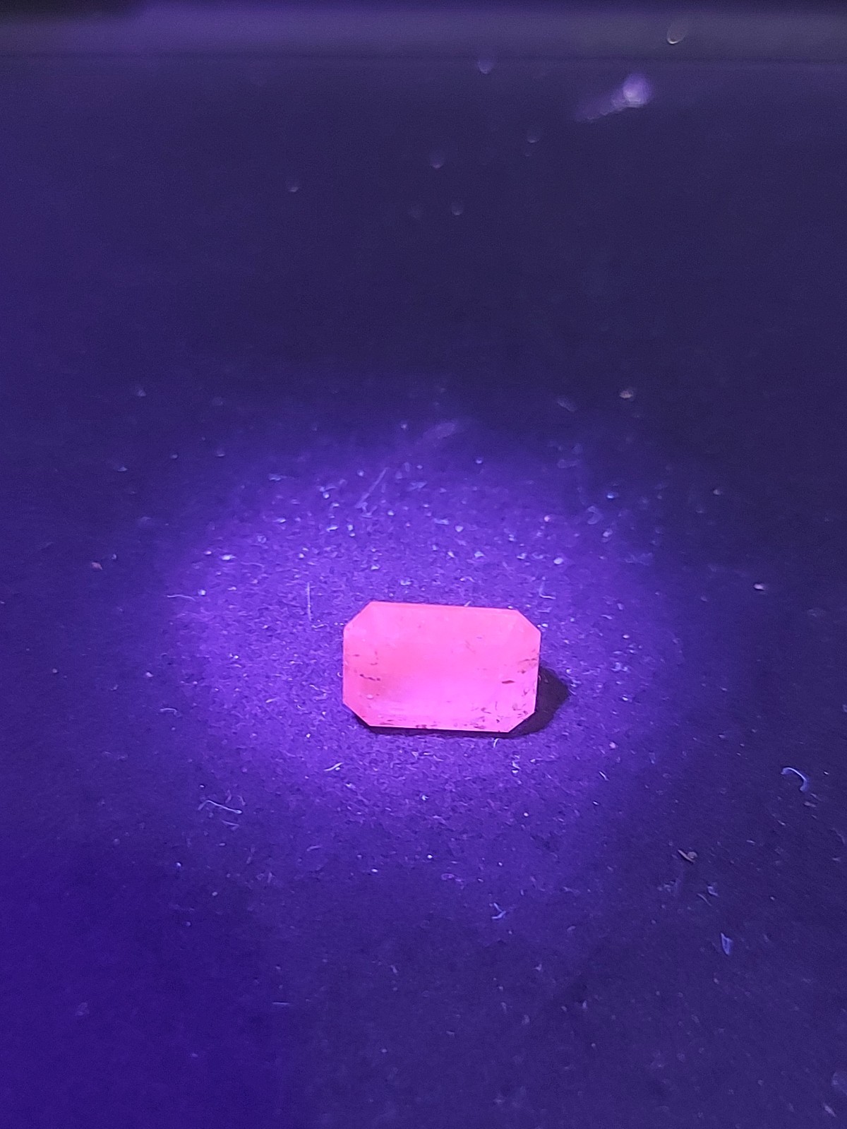 1.35- carat fluorescent Tenebrecent hackmanite cut from Badakhshan Afghanistan