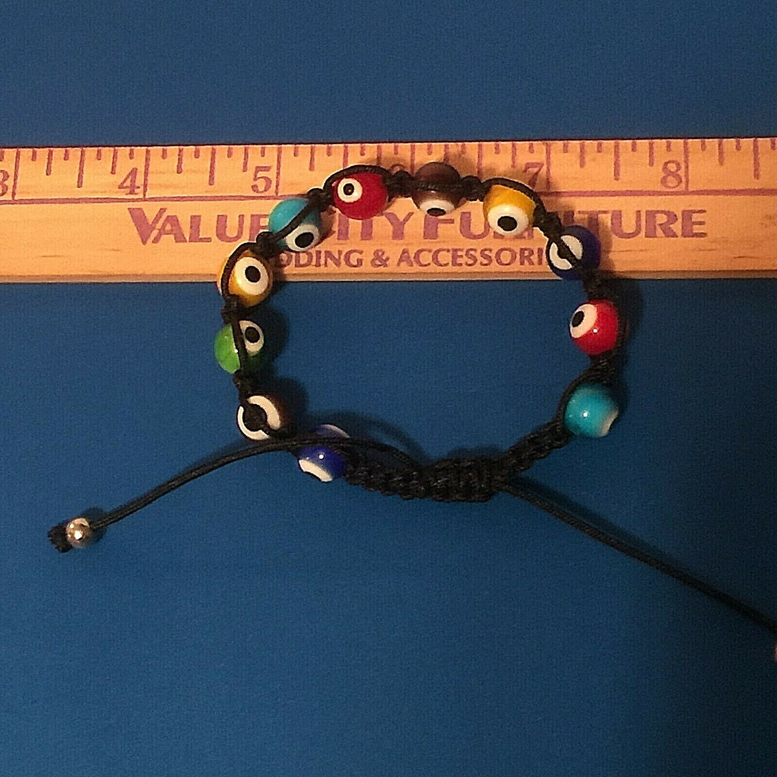 GOOD LUCK EVIL EYE RAINBOW BEADED CHARM BRACELET Women’s Men’s NEW 6″ 7″ 8″ 9″