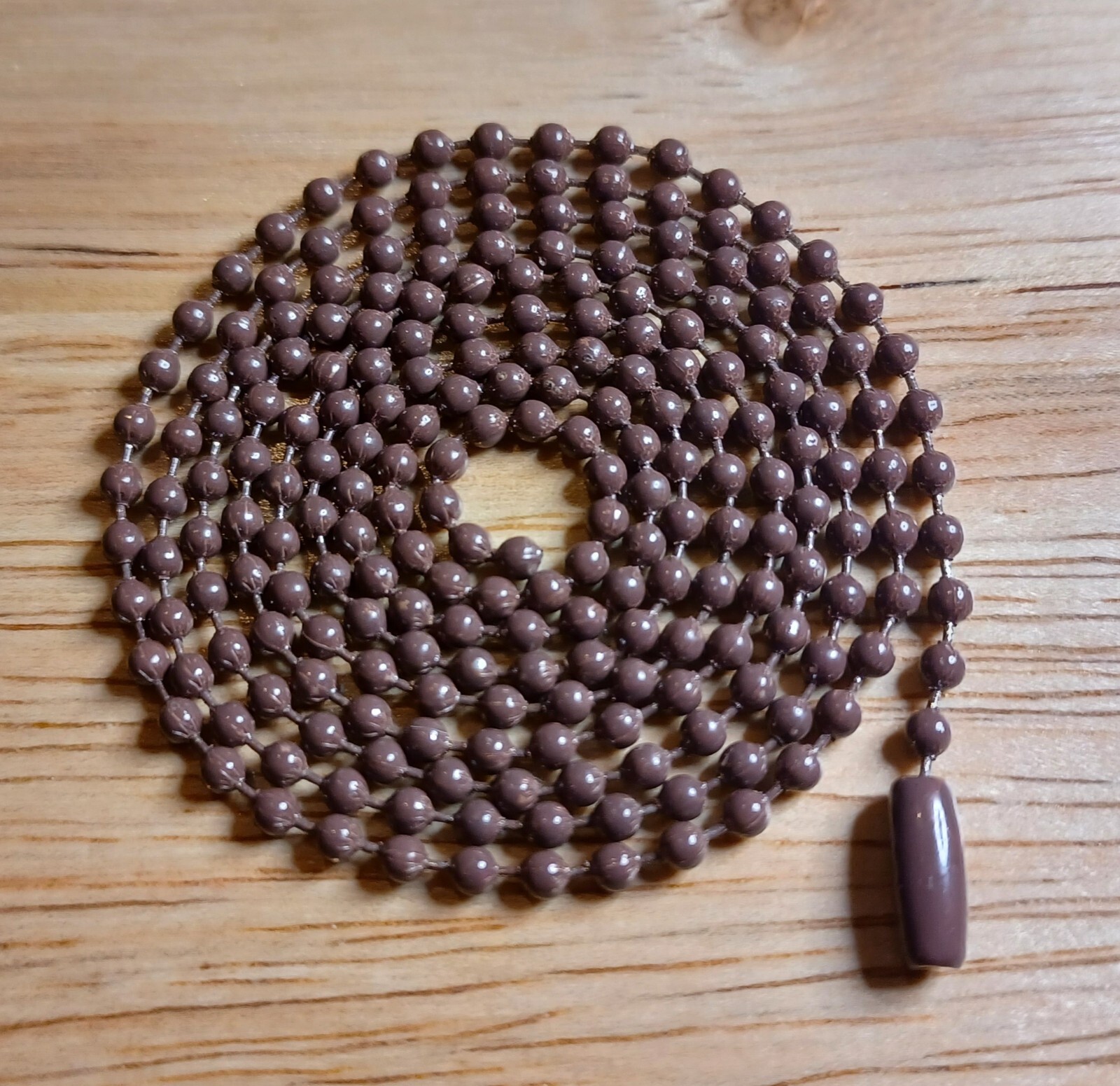 30″ Brown Colored 2.4mm Ball Bead Stylish Fashionable Dog Tag Chain Necklace