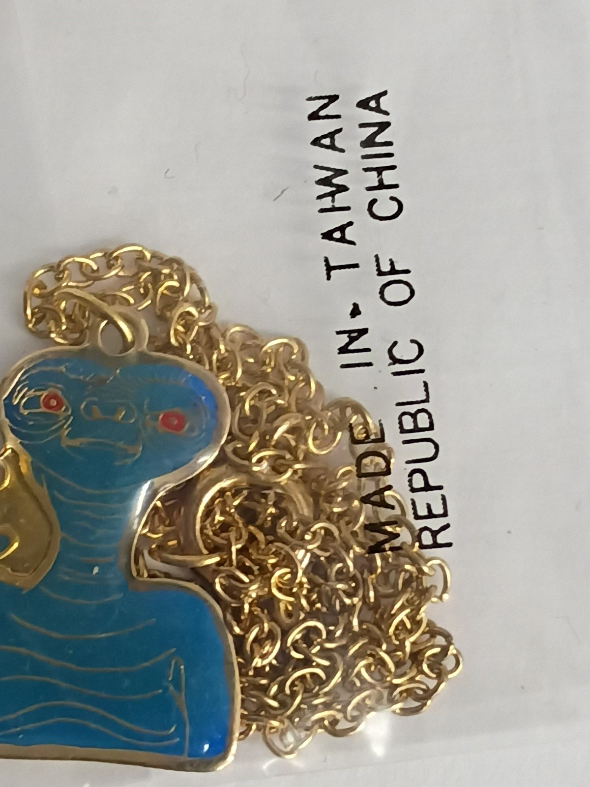 Vintage ET Extra Terrestrial Alien Children’s Novelty Pendant Chain Necklace 16”