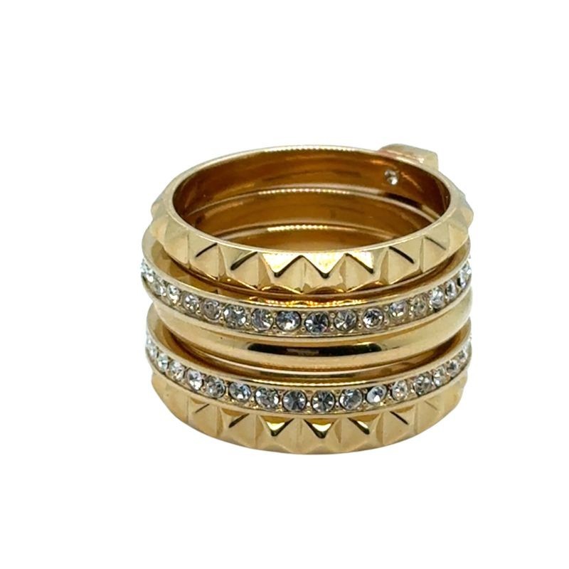 Michael Kors Gold-Tone Stackable Crystal bands