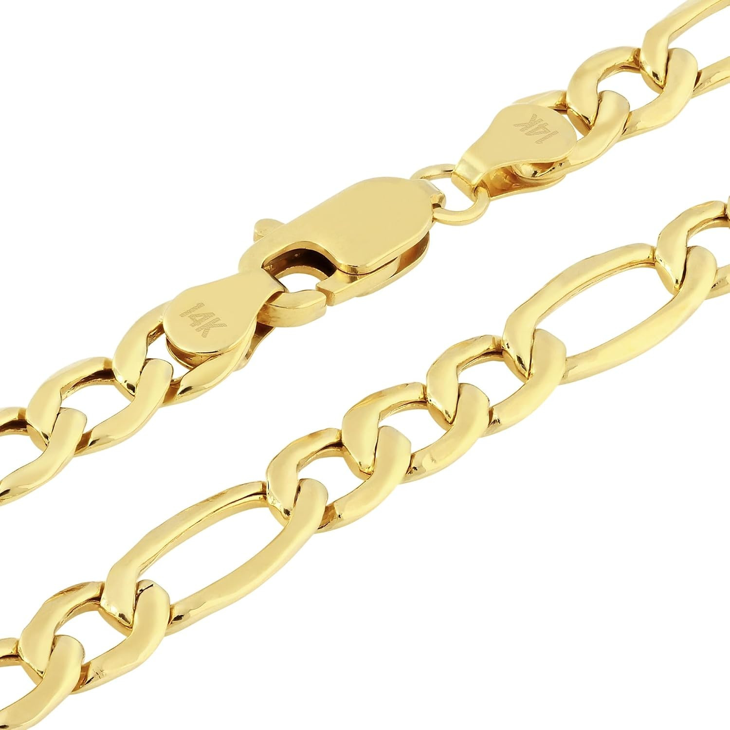 14K Yellow Gold Figaro Link Chain Necklace 4.5mm (16″-30″)