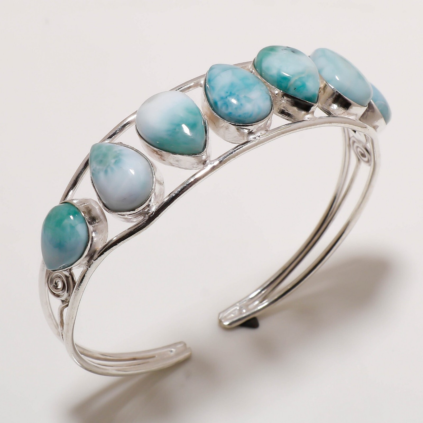 Dominican Republic Larimar Gemstone Handmade Jewelry Jewelry Bangle