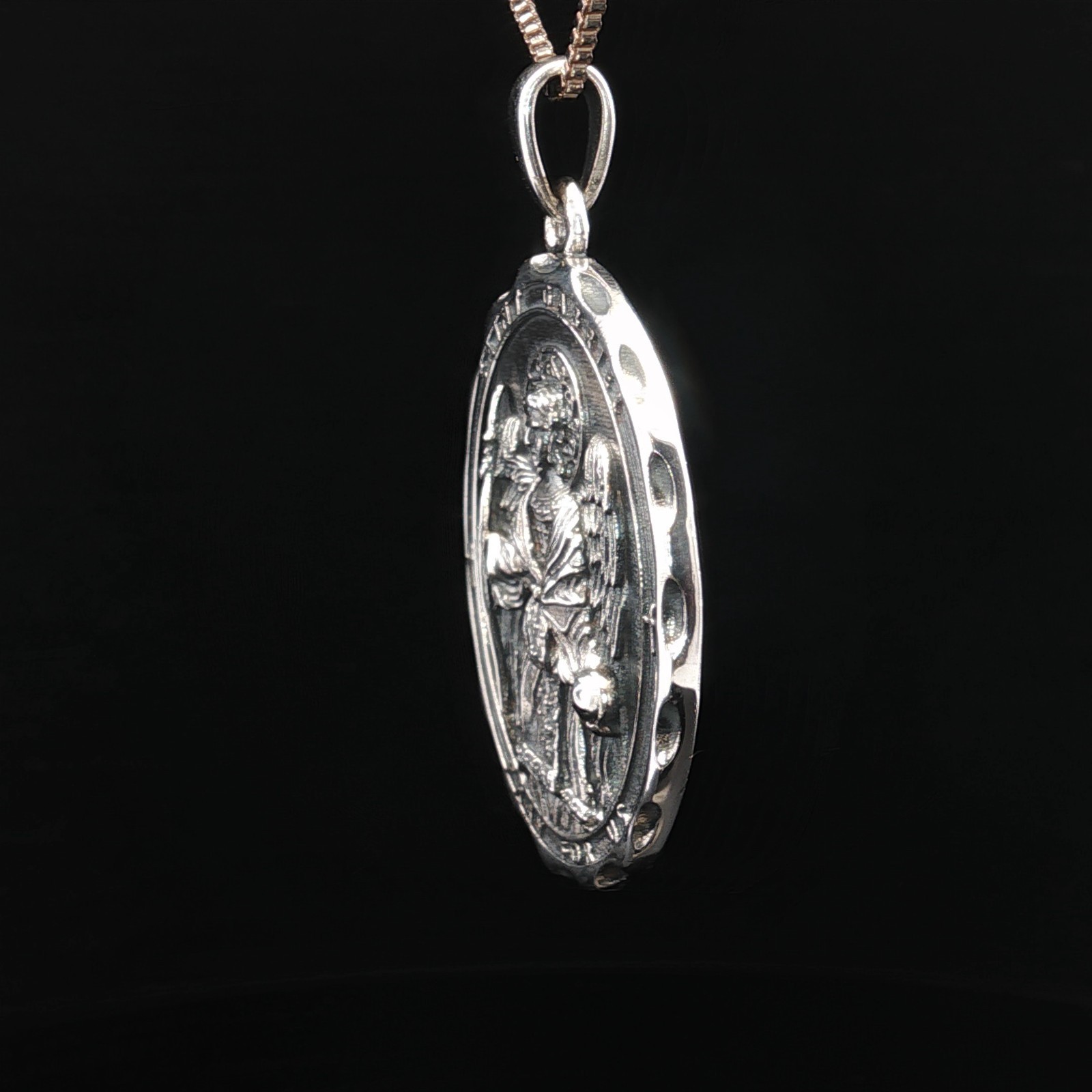 925 Sterling Silver Archangel Gabriel Necklace
