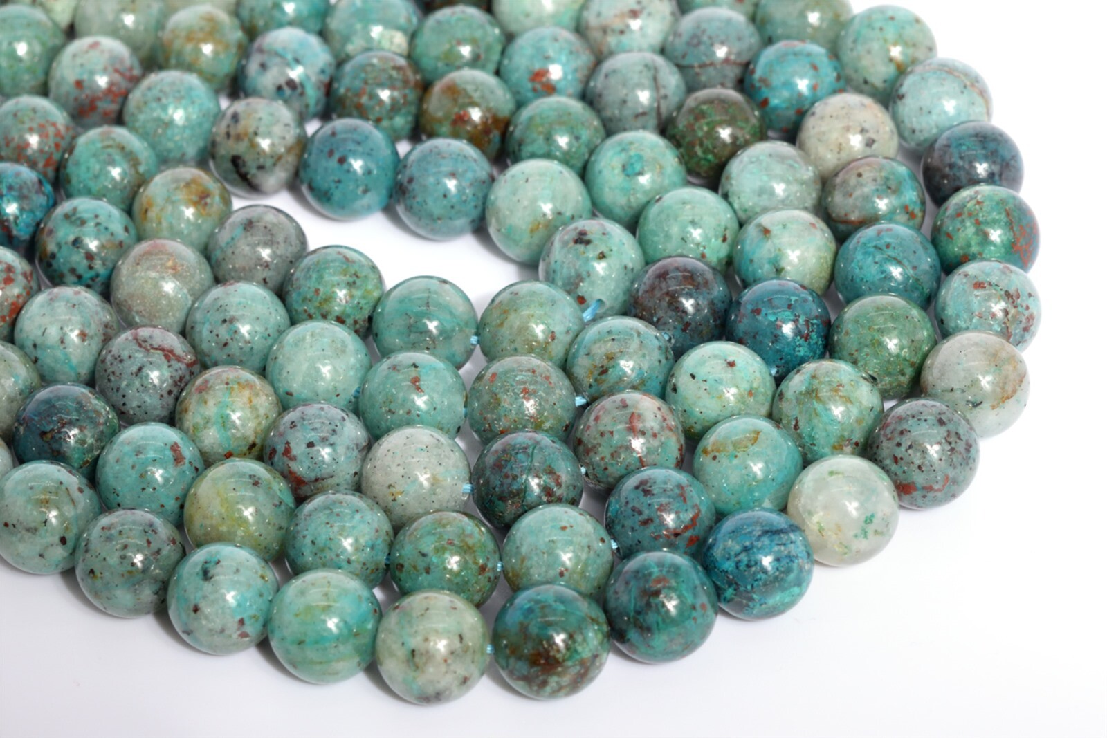 11MM Genuine Natural Green Chrysocolla Beads Grade A Round Loose Beads