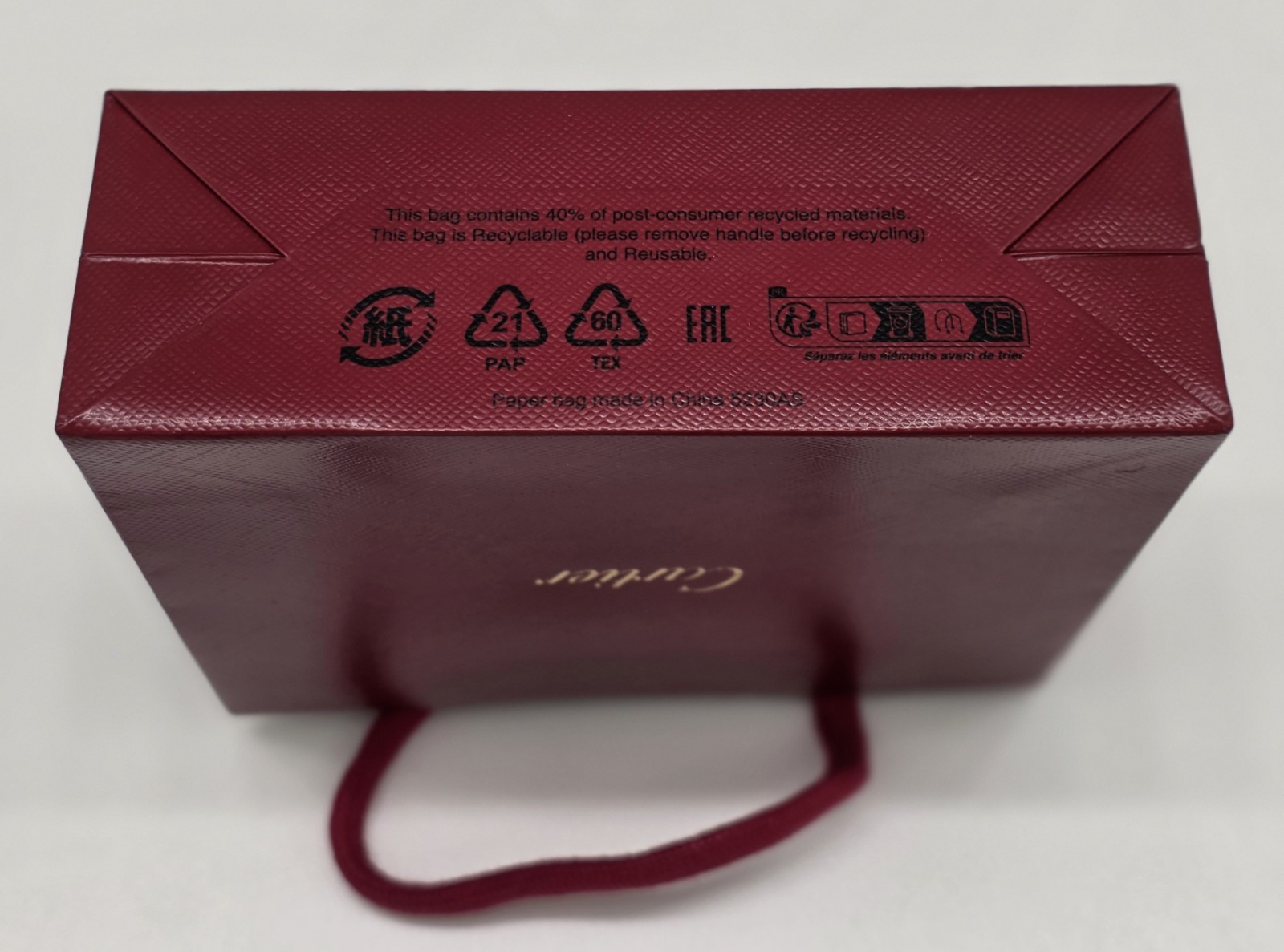 ORIGINAL CARTIER SMALL LUXURY SHOPPING BAG BRAND NEW