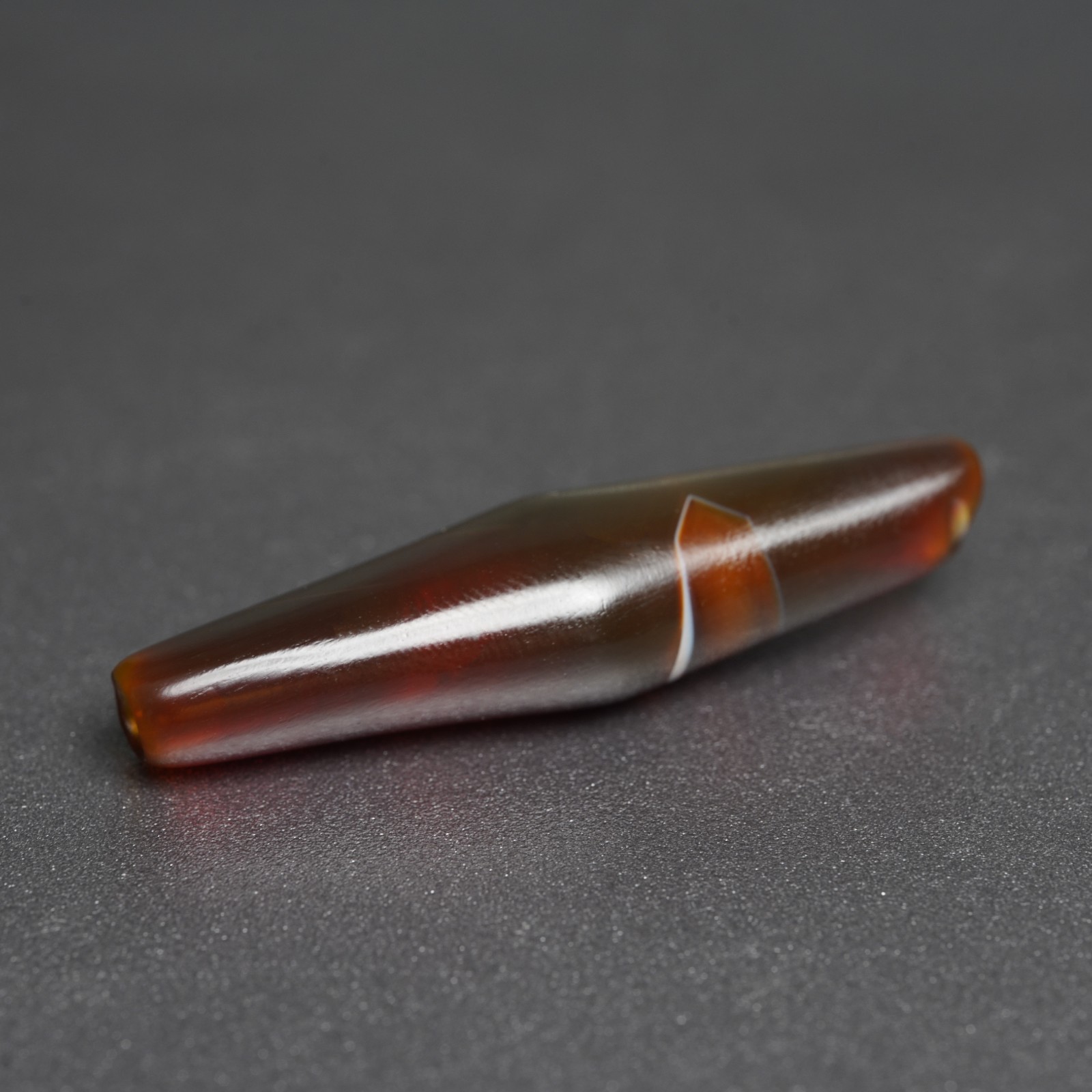 Natural Agate Bead,Hand Polished Vintage Style Asian Trade Bead for Jewelry 5.2g