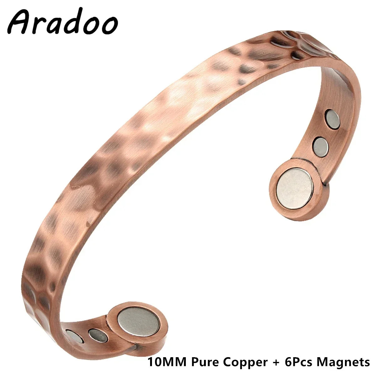 Vintage Style Pure Copper Cuff Bracelets with 3500 Gauss Magnetic Therapy Bangle