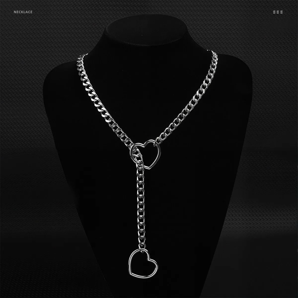 BDSM Adjustable Choker Chain Necklace O-Ring for Women Necklace Jewelry Slip