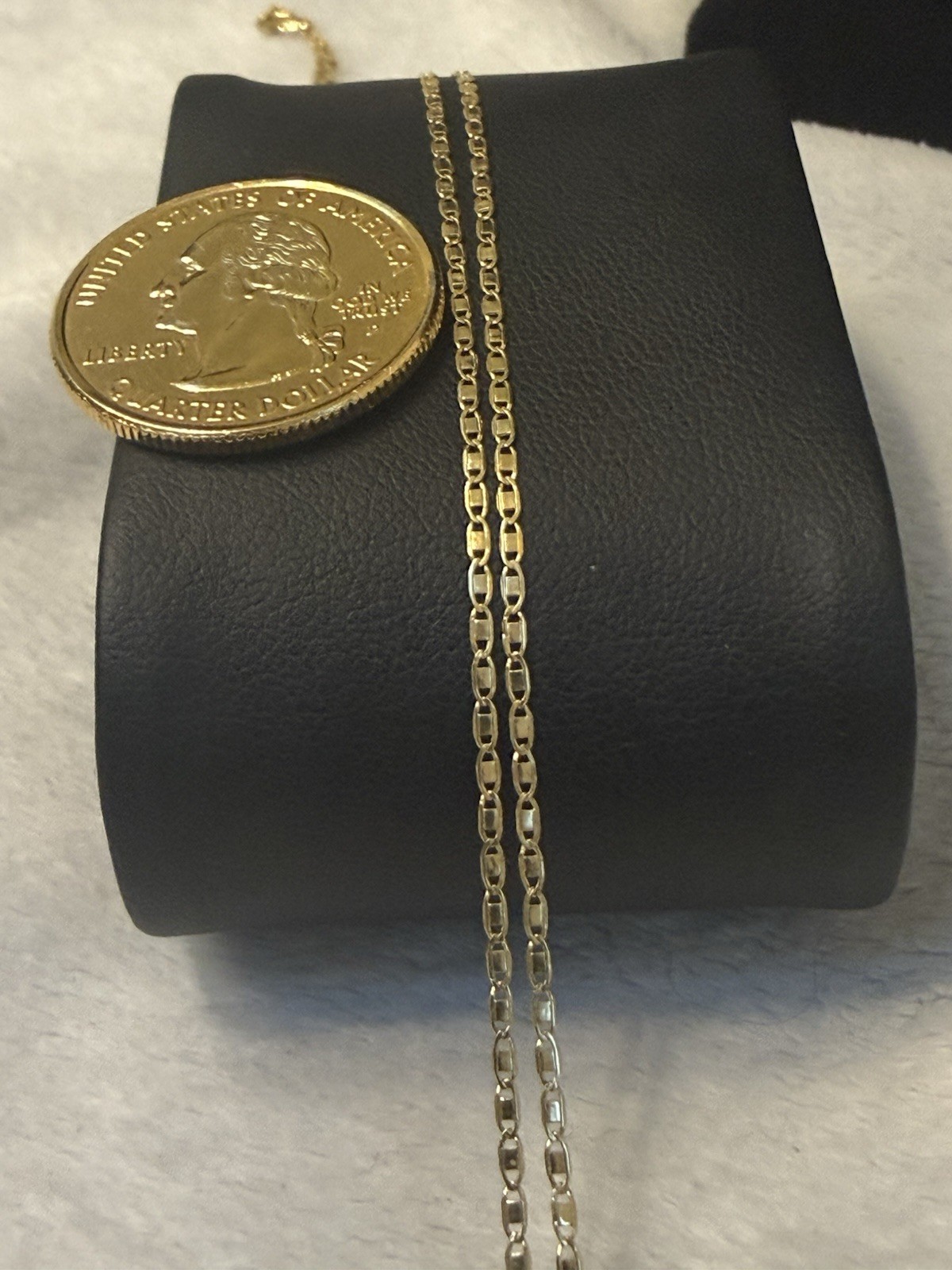 10kt solid yellow gold 1.3mm mariner chain 18” Inch Necklace New Stamped Dainty