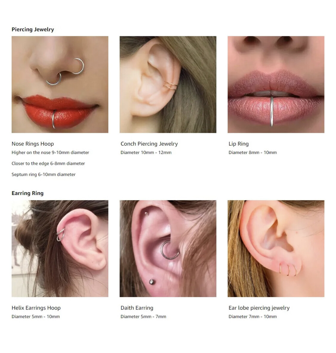 Hinged Septum Clicker Segment Nose Ring Lip Ear Daith 18G,16G,14G- ONE hoop