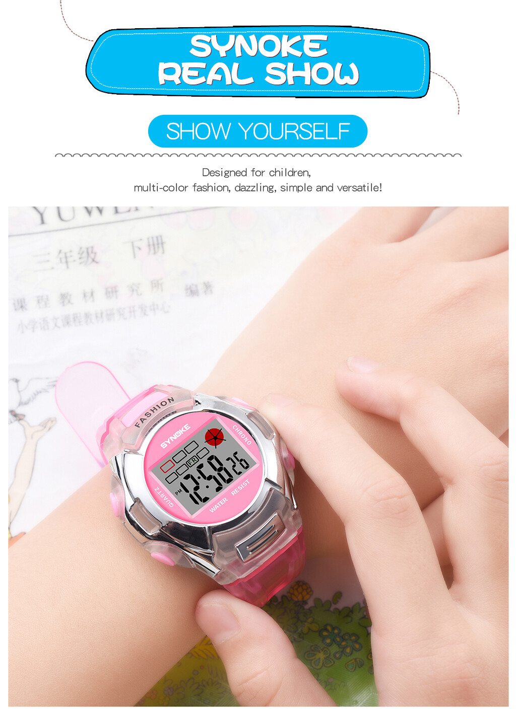 Kids Digital Electronic Watch Waterproof Children Boys Girls Sports LED Watches