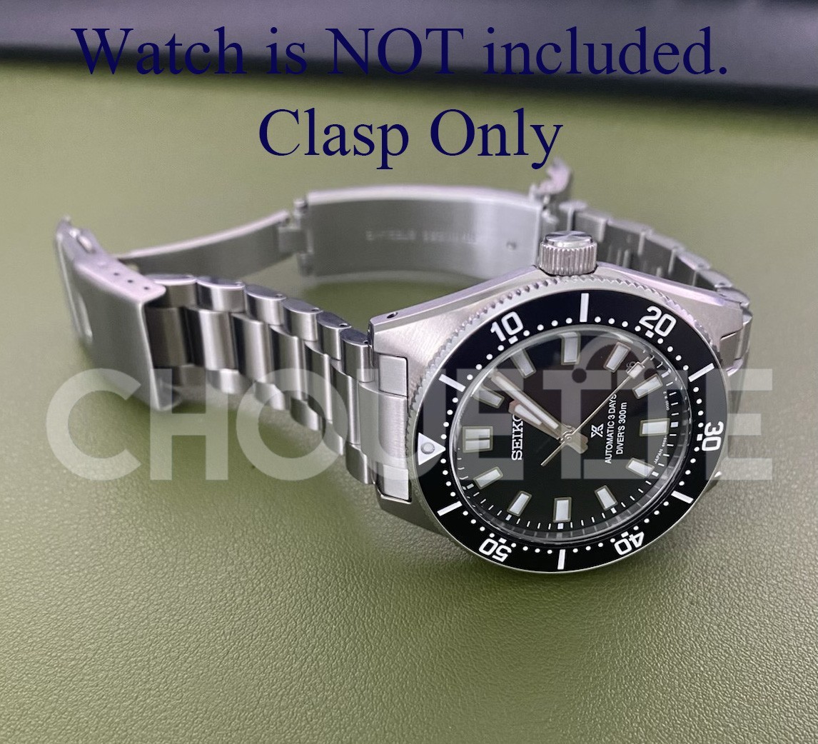 OEM Seiko 18mm MM300 Marine Master STAINLESS STEEL Clasp with DiaShield Coating