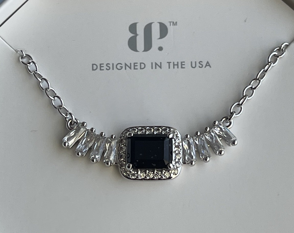 Bomb Party Necklace NK56687 – Pale Dreams on the Horizon – Black Onyx Rhodium