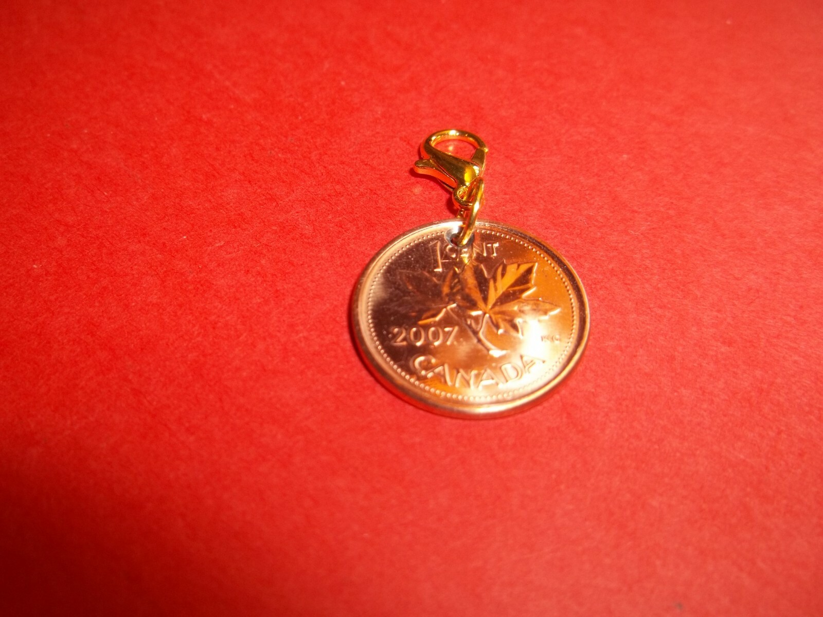 ONE (1) CENT – CANADA PENNY – HIGHLY POLISHED PENDANT / CHARM – 1997 to 2011