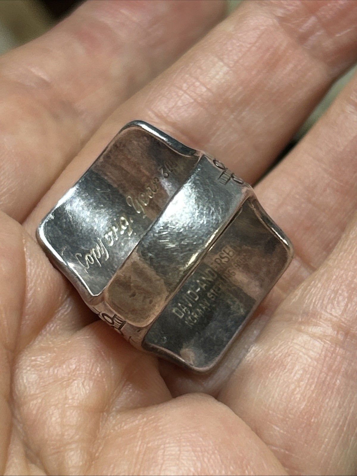 56. David Andersen 925 Viking Replica Copy Orig.Year 300 Saga Ring Adj, 14.9g