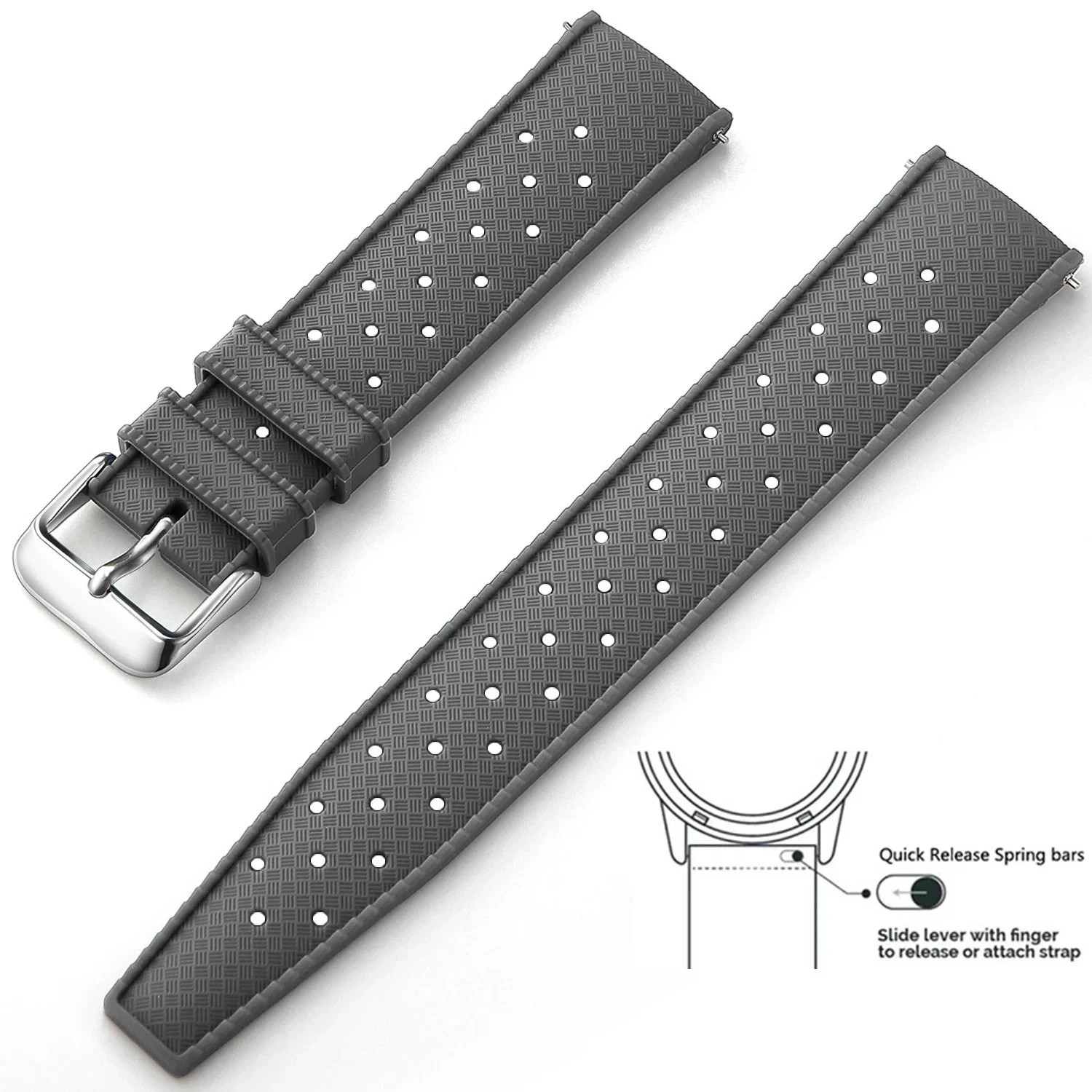 Tropical Silicone Watch Strap Band Quick Release Watch Band 18mm 20mm 22mm Smart