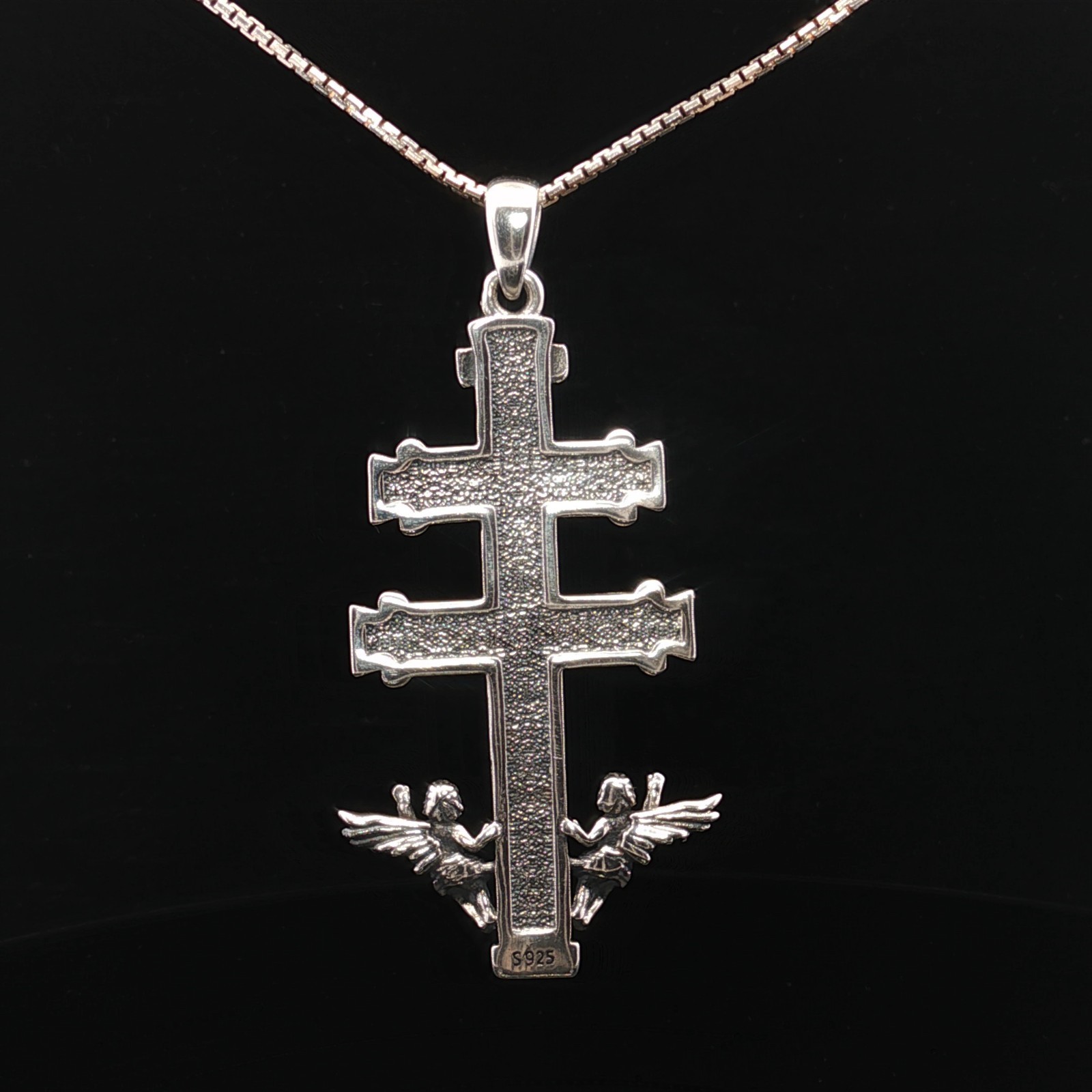 925 Sterling Silver Devotional Caravaca Crucifix Necklace