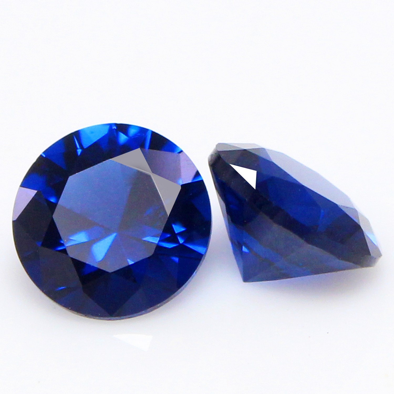 Natural Certified Ceylon Blue Sapphire 5.00 MM Round Cut Pair Loose Gemstones
