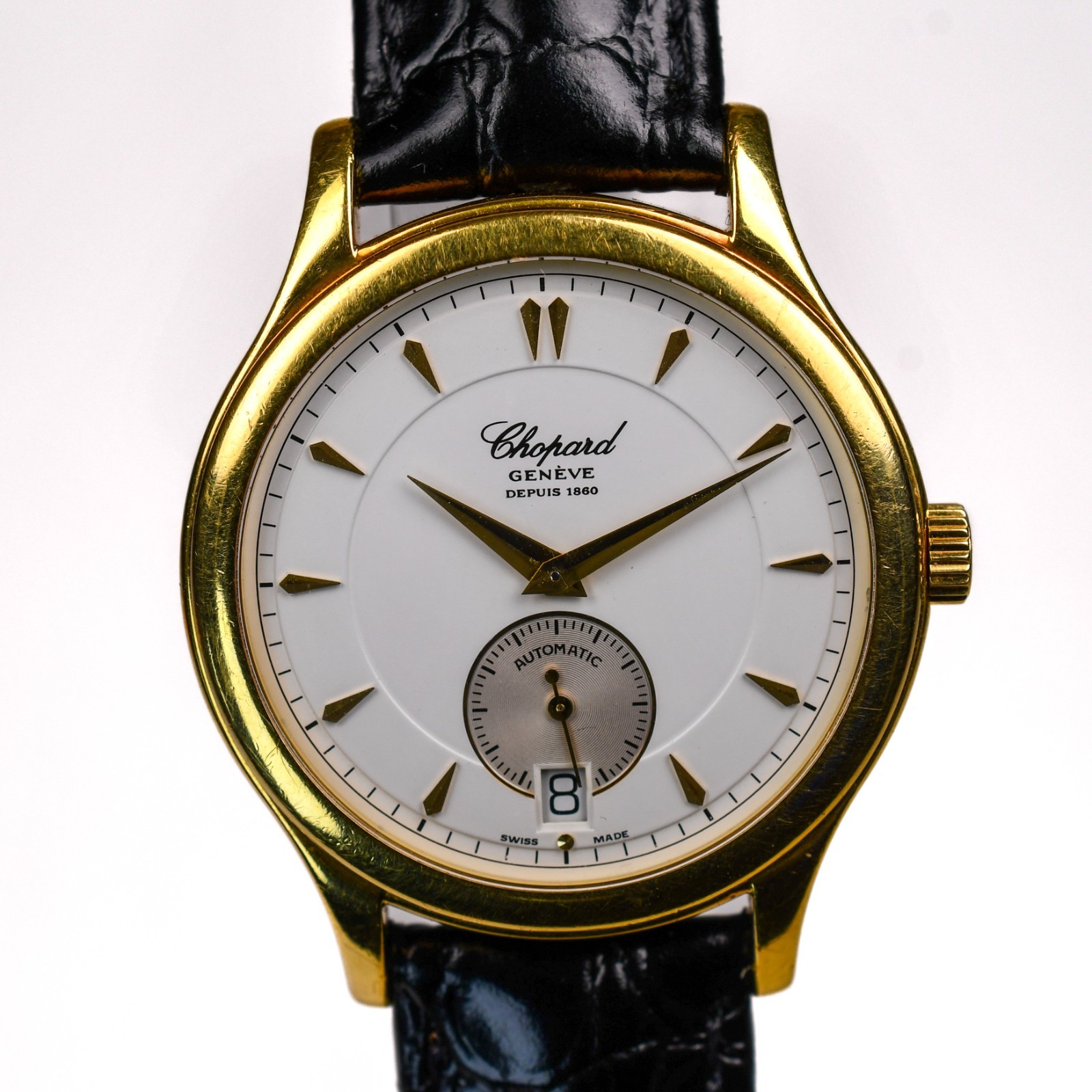 Chopard 16/1860 36mm 1998 Caliber 3.96 18k Yellow Gold Full Set Double Back Auto