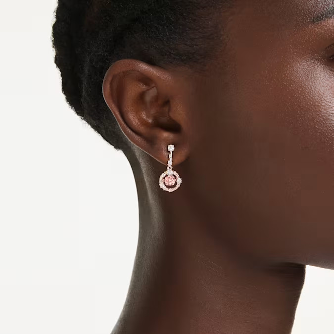 Swarovski Constella Earrings Mixed cut, white, rhodium plated