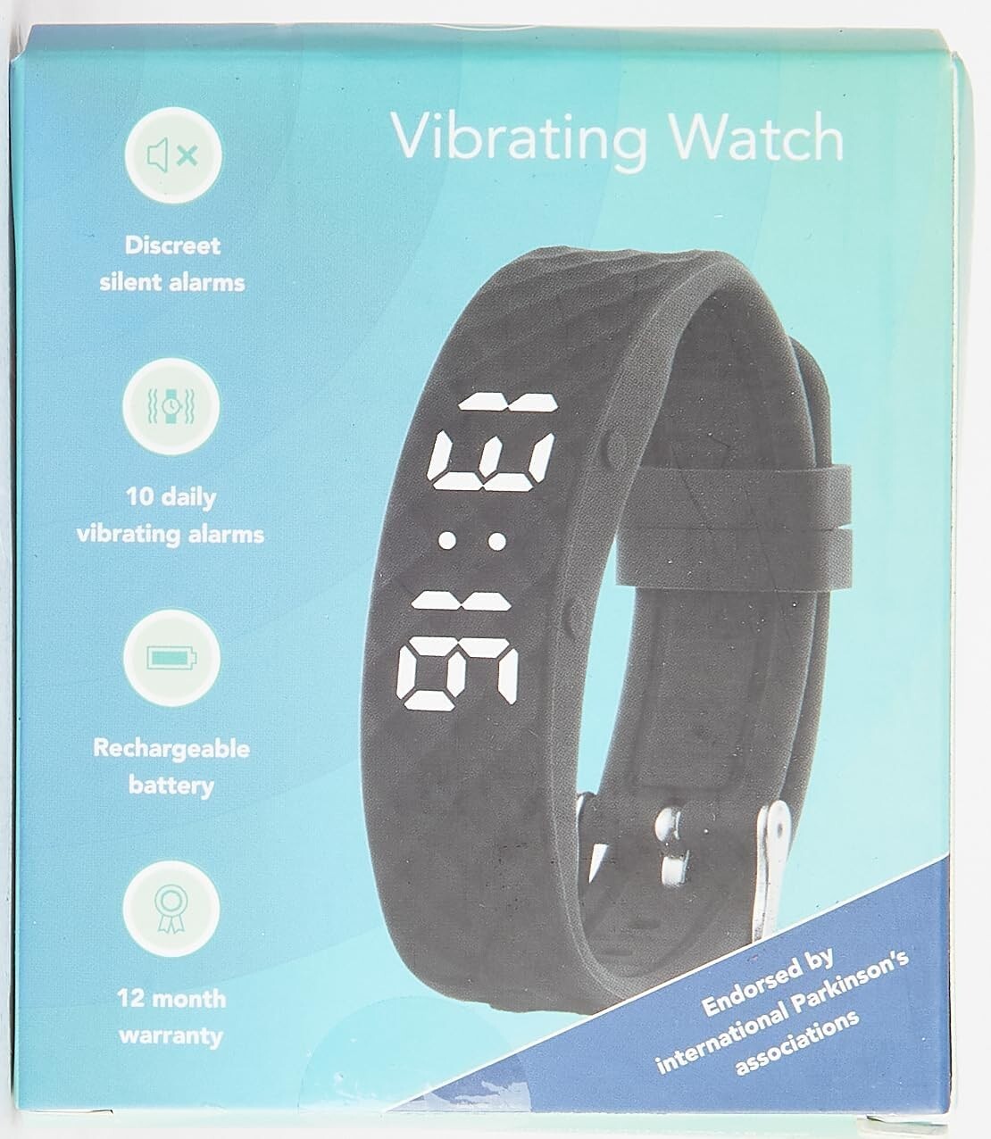Vibrating Alarm Reminder Watch – 10 Silent Alerts, Rechargeable, Stylish Design