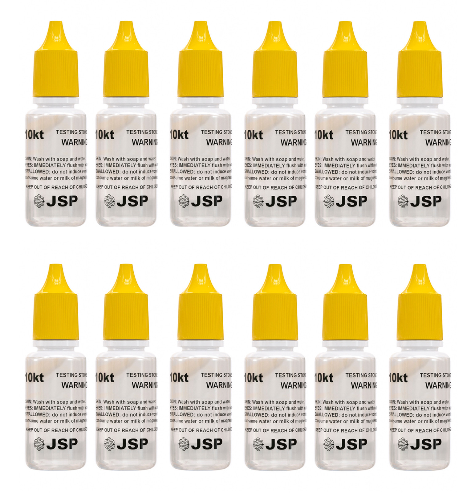 12 Bottles 10K Gold Testing Solution Gold Testing Acids Check Authenticity JSP