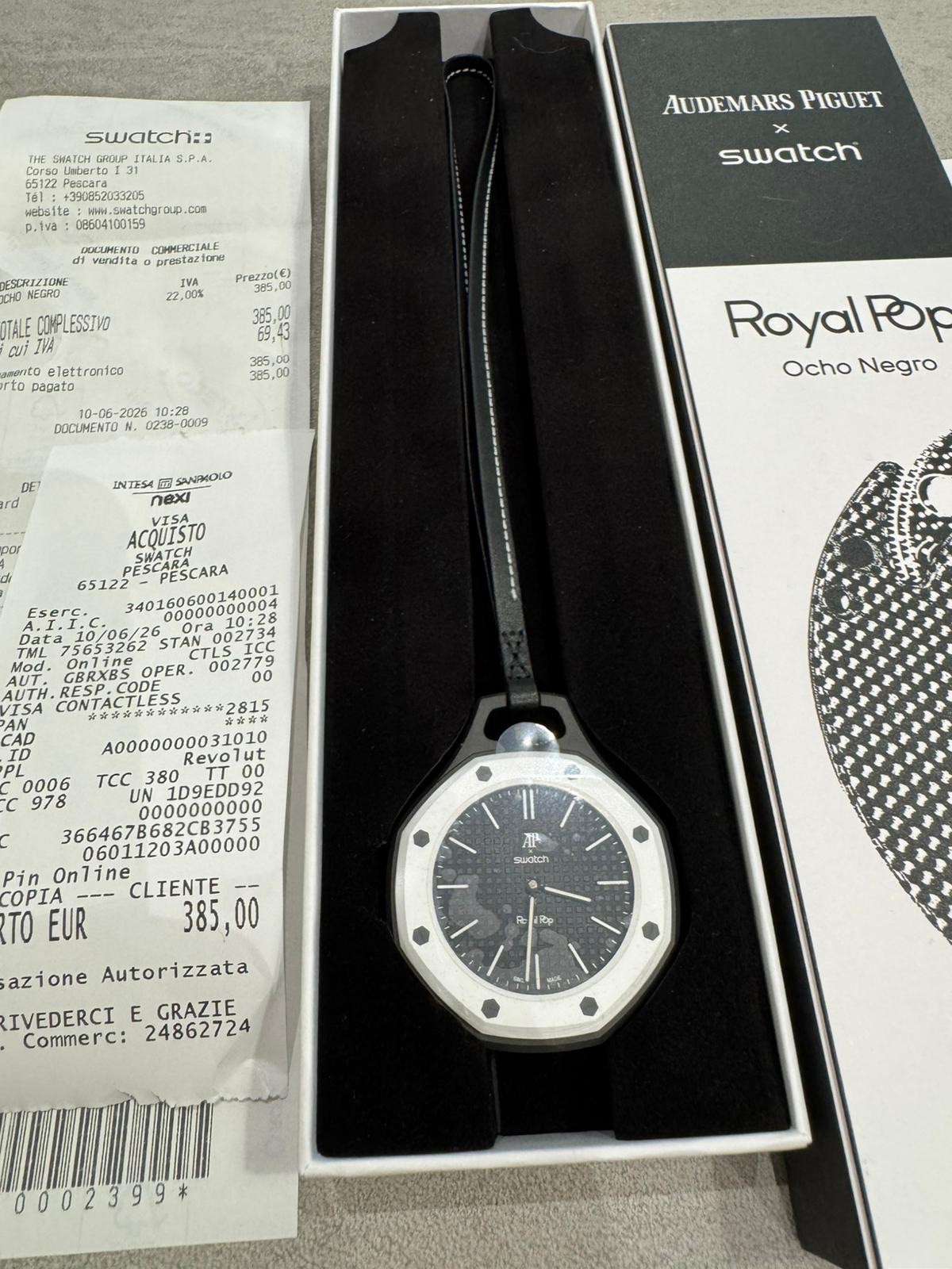 Swatch x Audemars Piguet AP Bioceramic Royal Pop Eight Black SSX03W101N