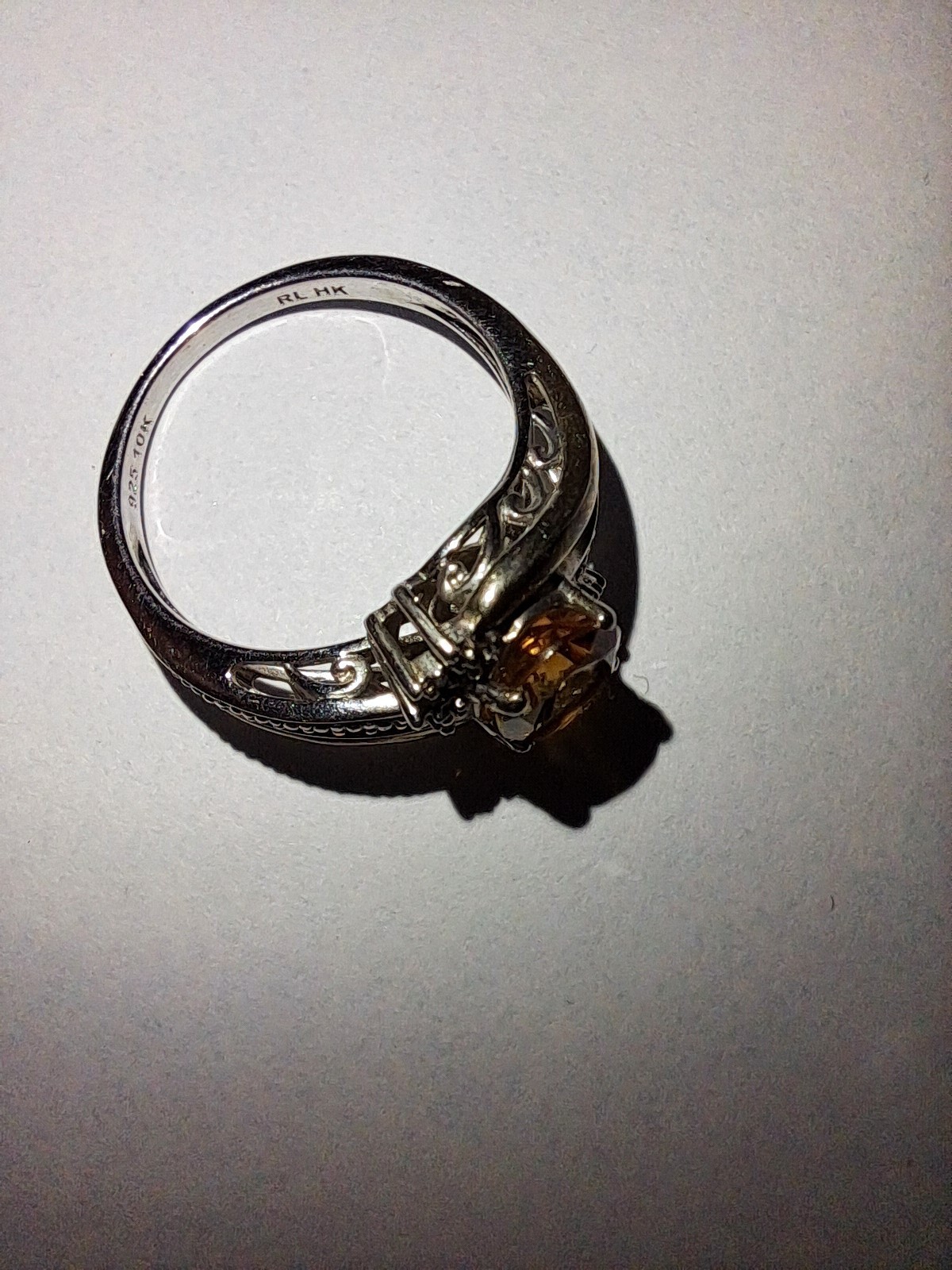 Ralph Lauren silver ring with 10K gold accents- stamped 925 10K RL HK