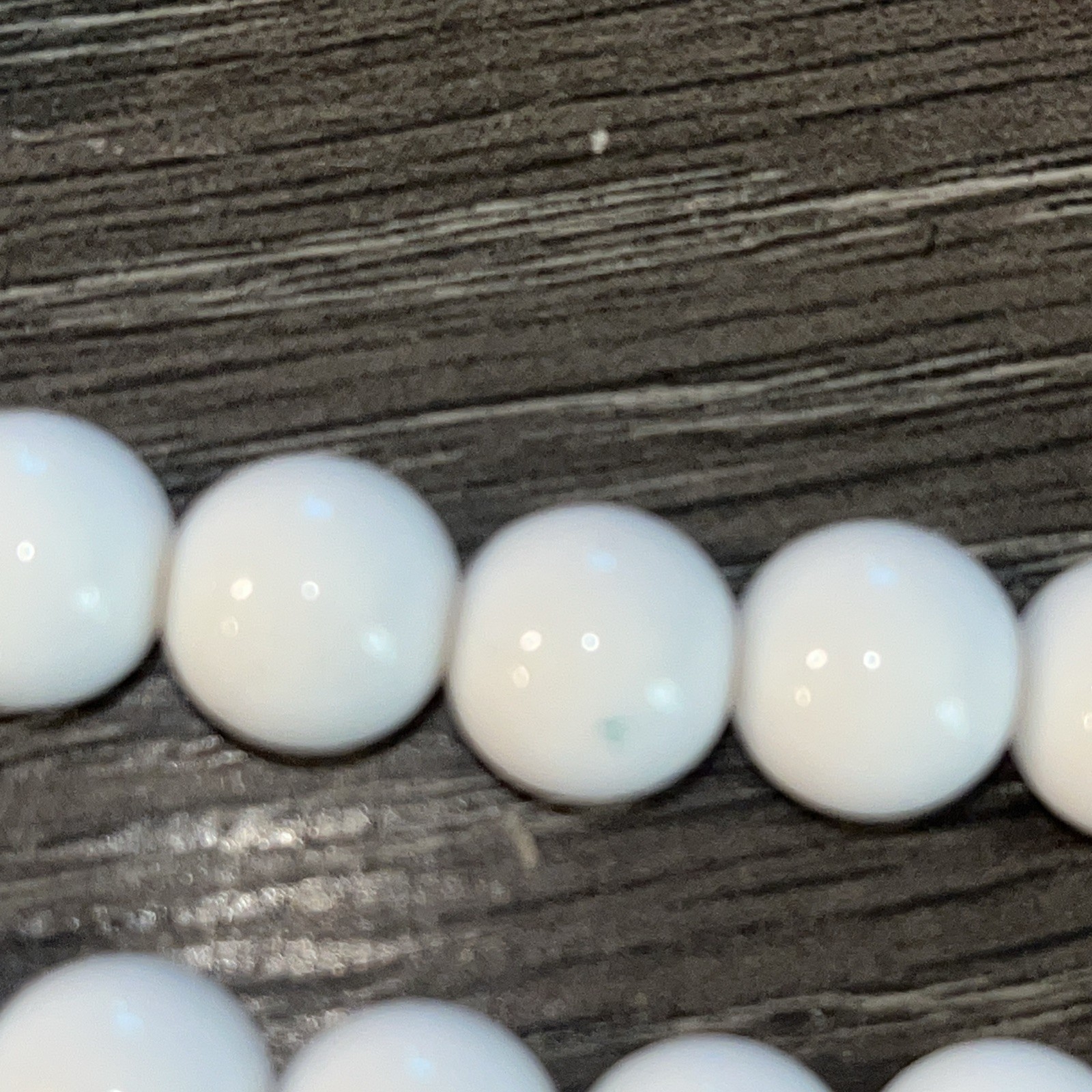 Vintage MCM White 7 Strand Chunky Statement Necklace BIB 30in Long Acrylic Beads