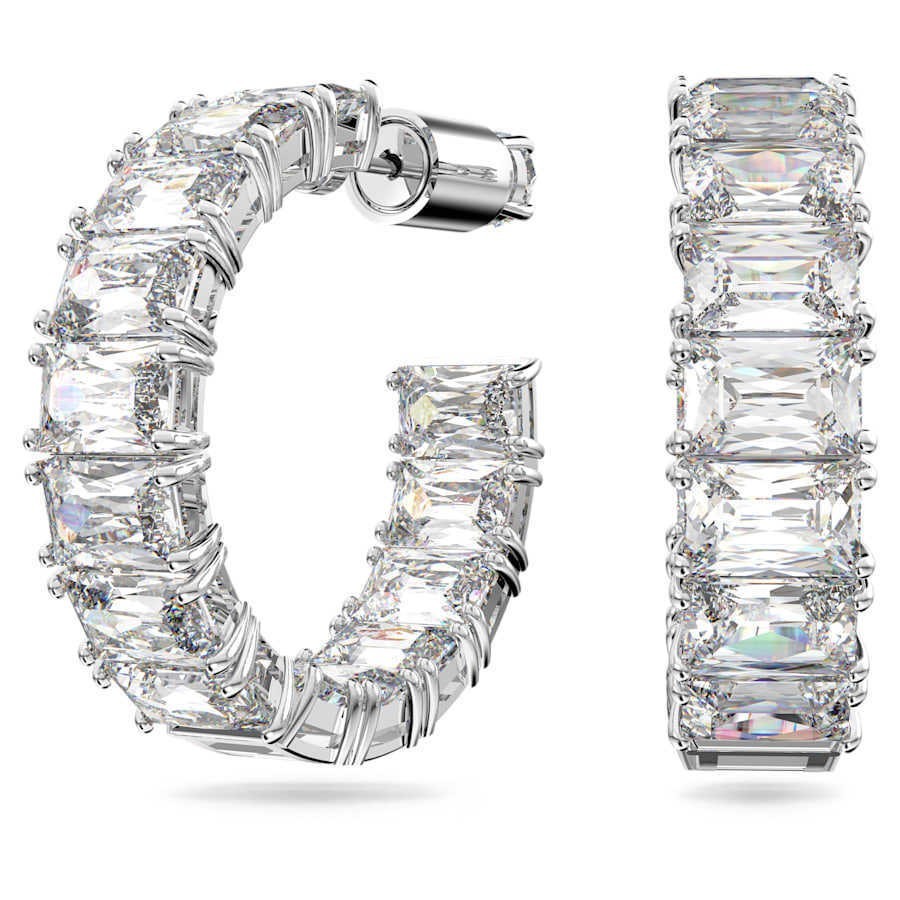 Swarovski Millenia White Large Crystal Octagon Cut Luxury Jewelry Set for Women