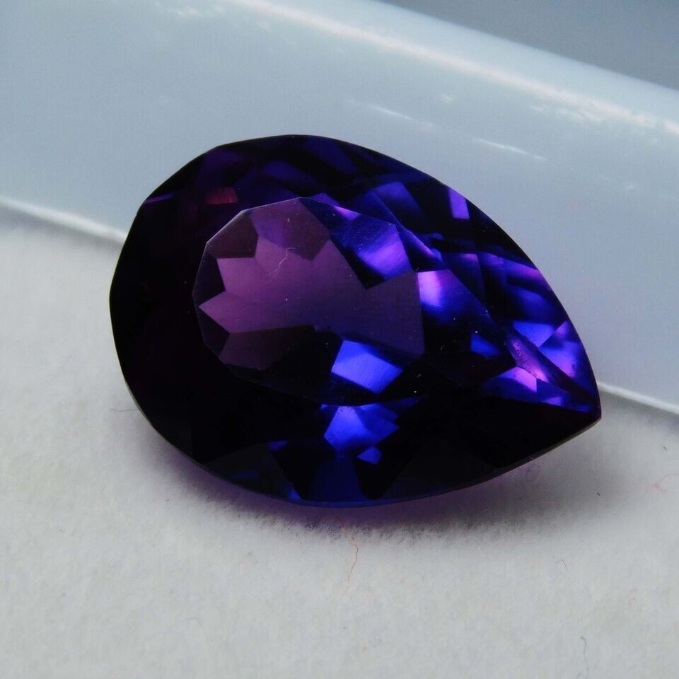 10 Ct NATURAL Extremely Rare PURPLE Tanzanite PEAR Cut CERTIFIED Loose Gemstone